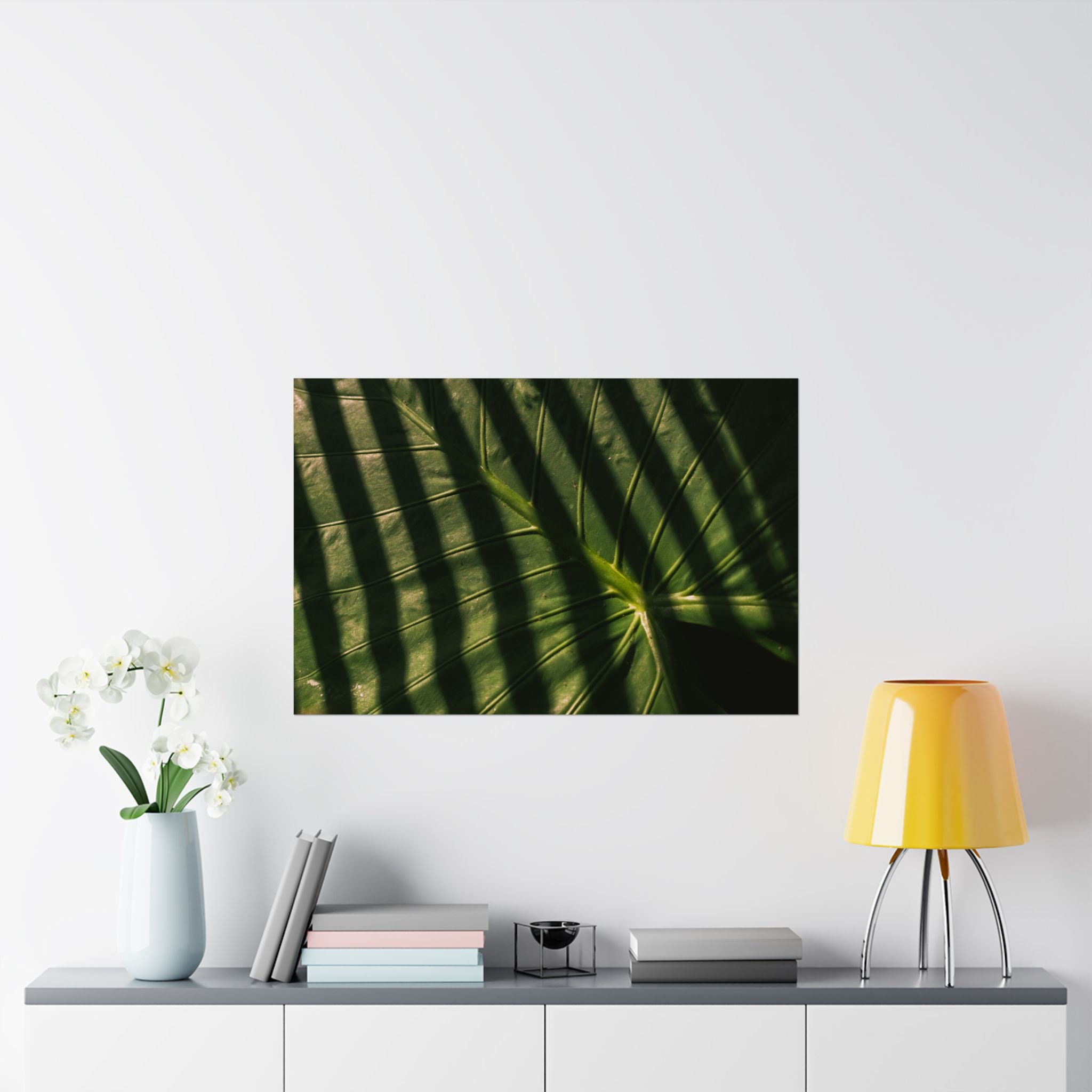 Elephant Ear Plant Matte Horizontal Poster — Cinematic Botanical Wall Art