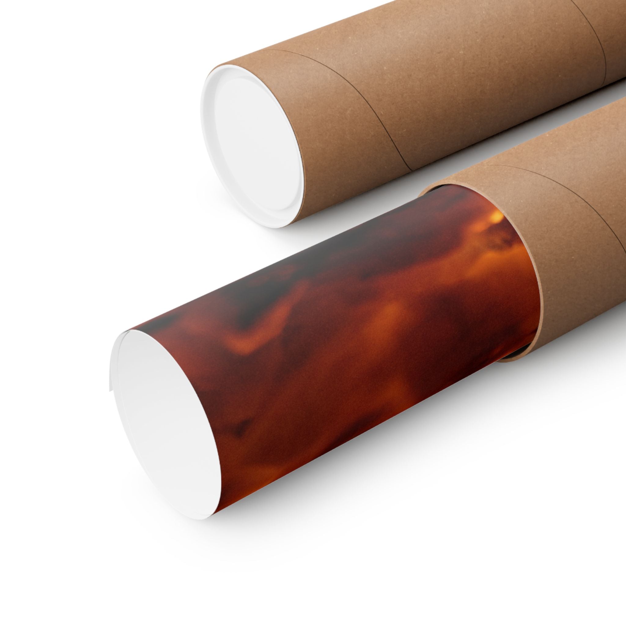 Embers Close-Up Matte Poster — Fiery Abstract Wall Art