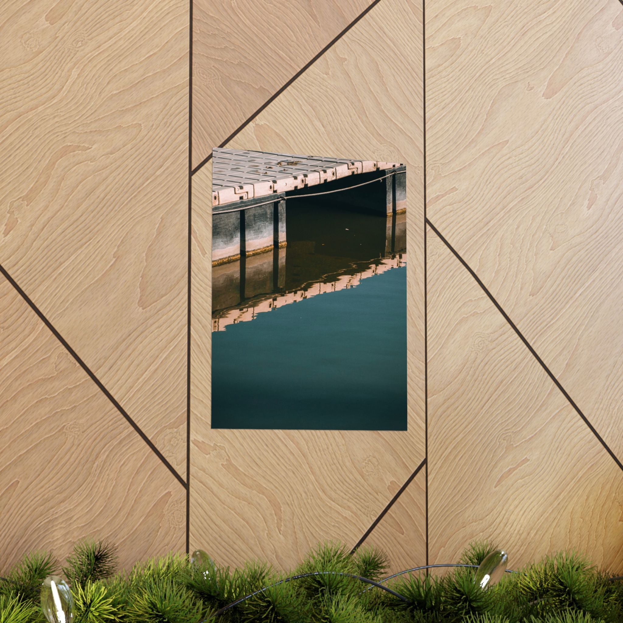 Matte Poster — Dock Reflection Minimalist Wall Art