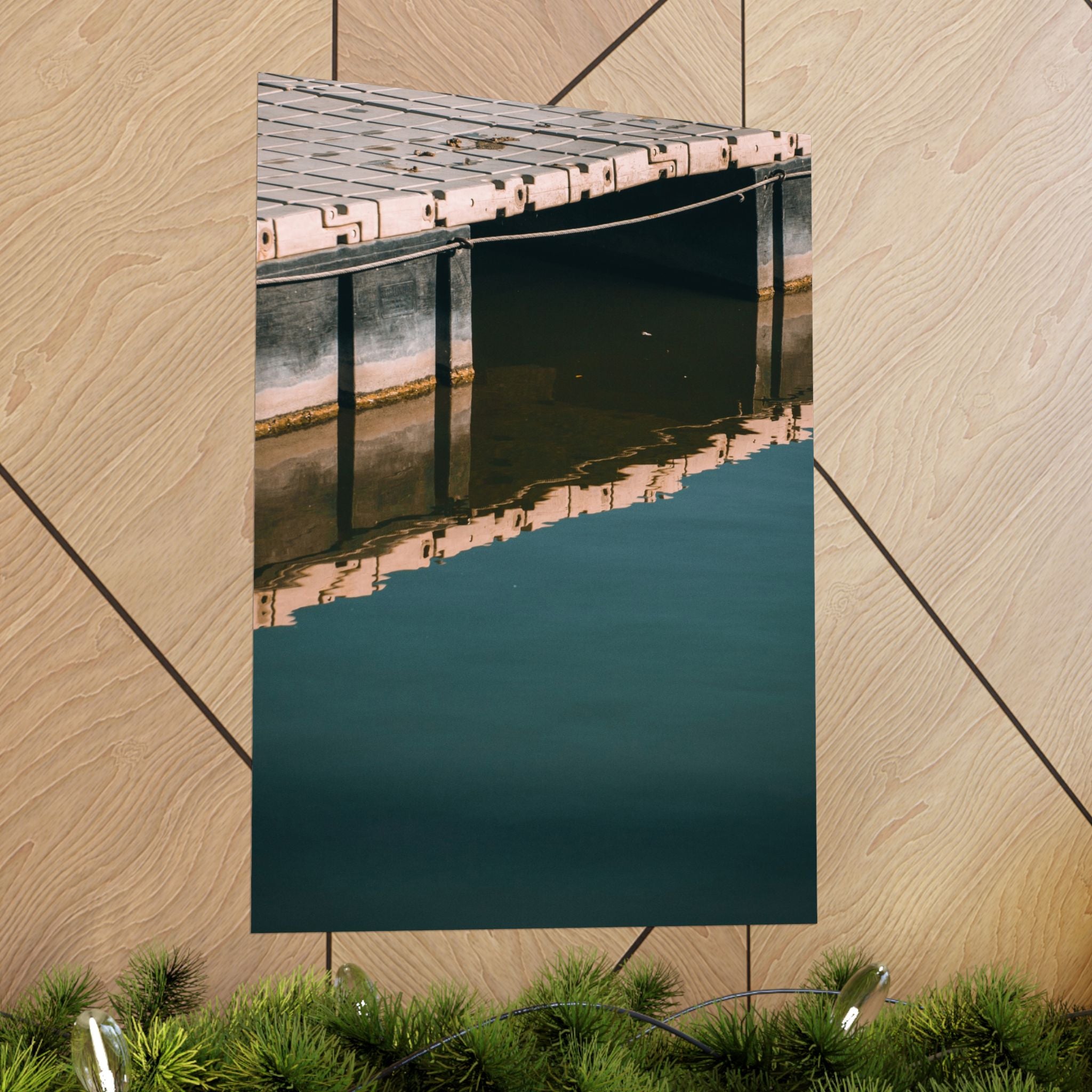 Matte Poster — Dock Reflection Minimalist Wall Art