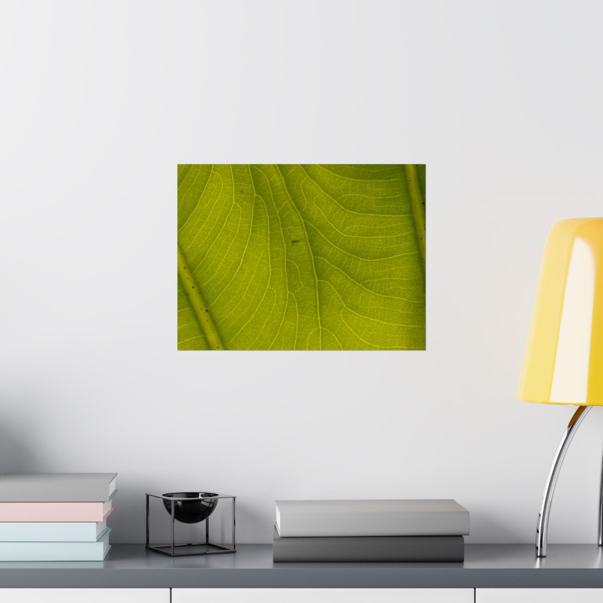 Botanical Leaf Close-Up Matte Poster — Green Nature Wall Art (Horizontal)