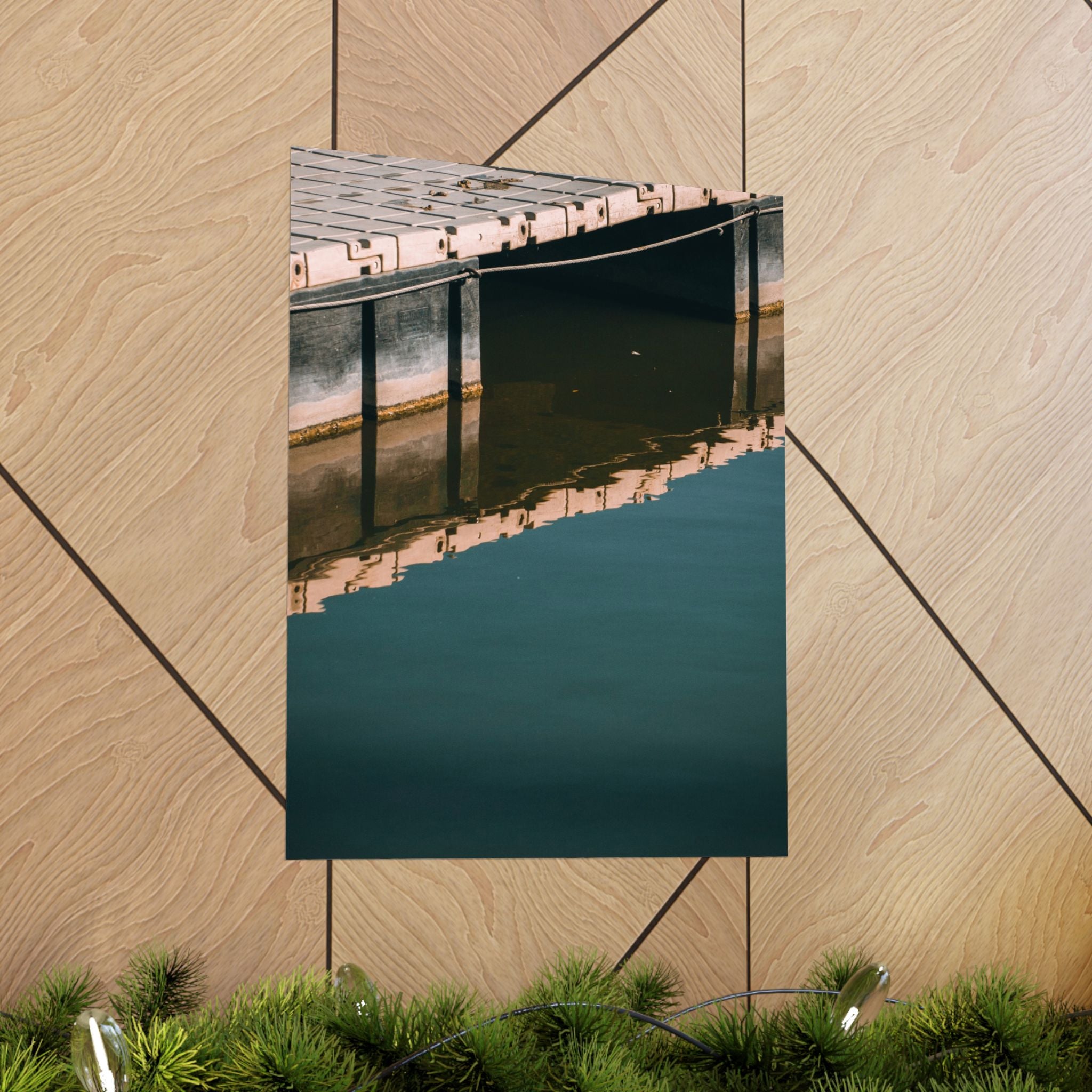 Matte Poster — Dock Reflection Minimalist Wall Art