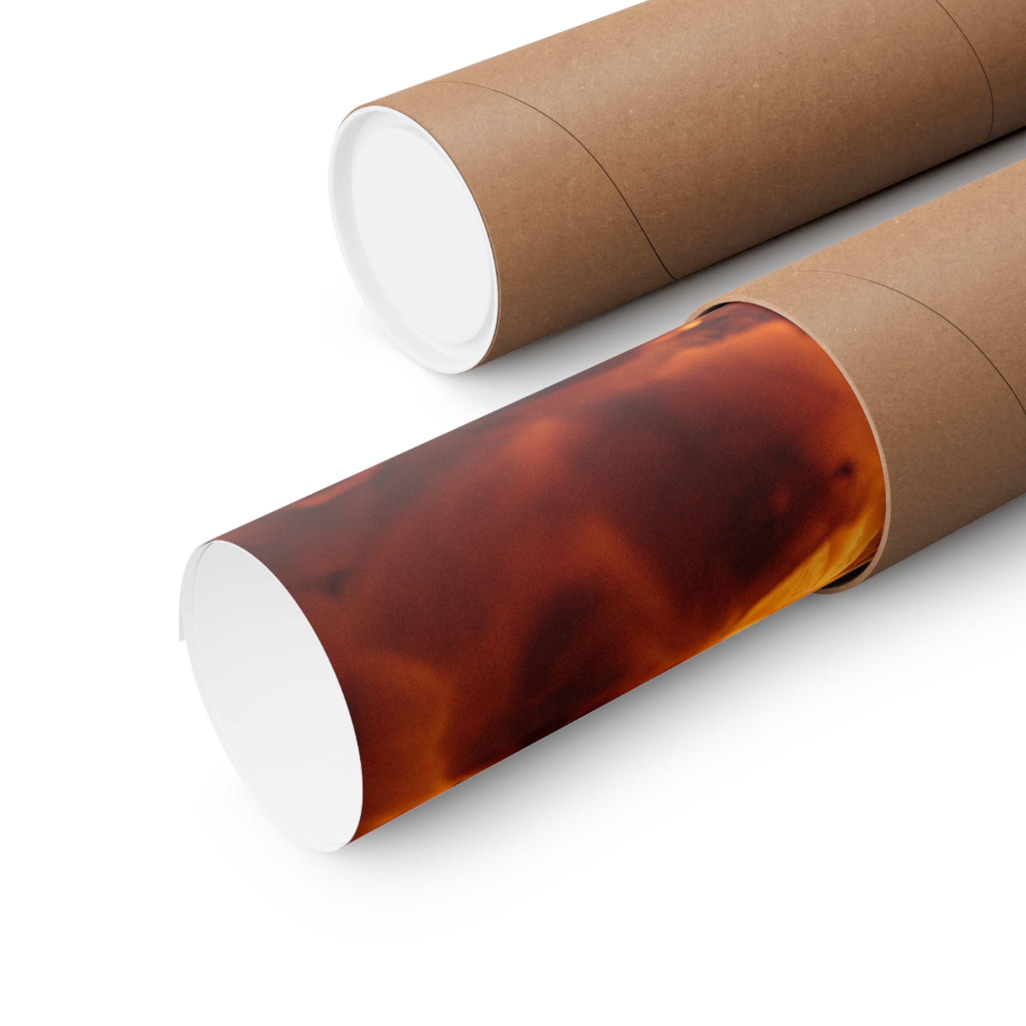 Embers Close-Up Matte Poster — Fiery Abstract Wall Art