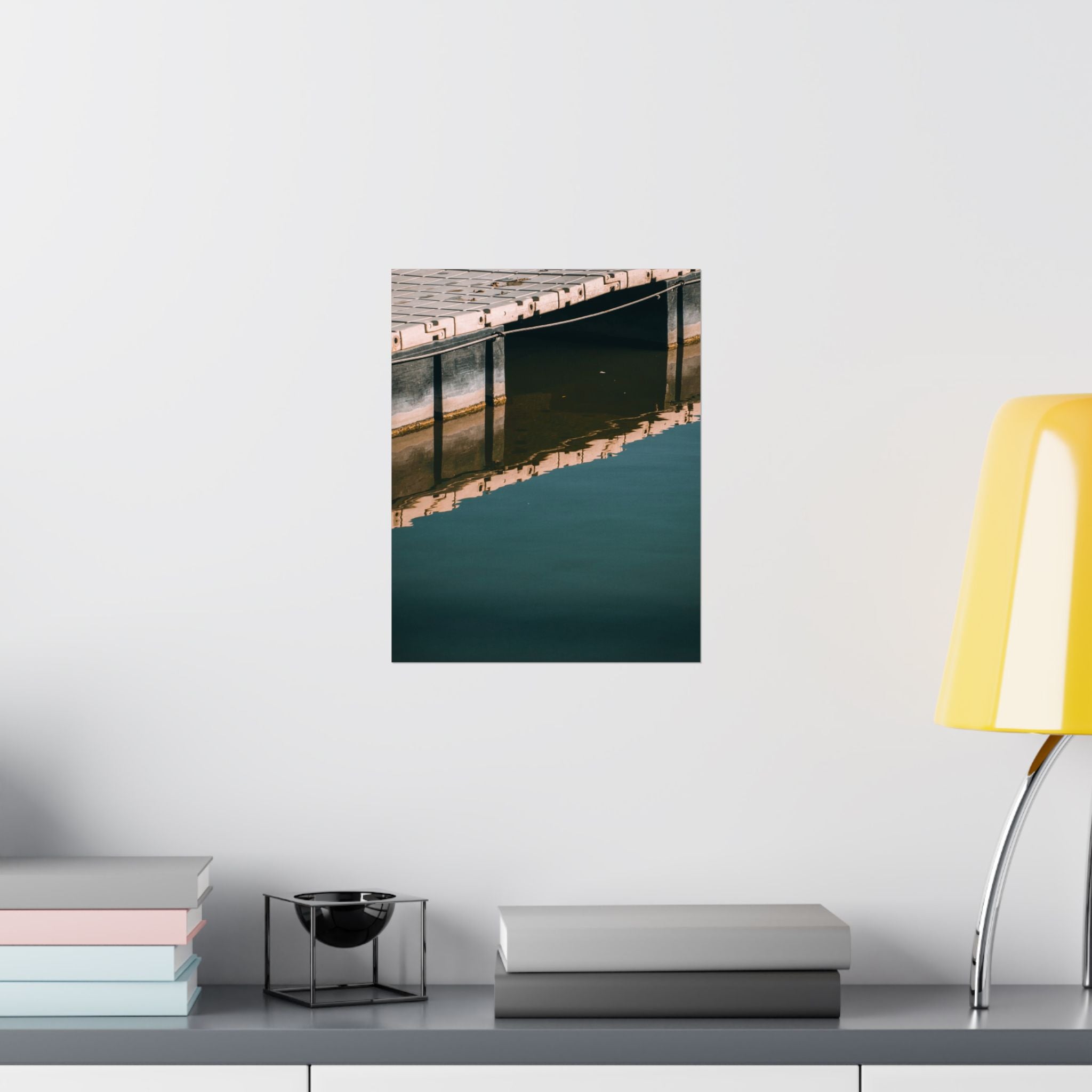 Matte Poster — Dock Reflection Minimalist Wall Art