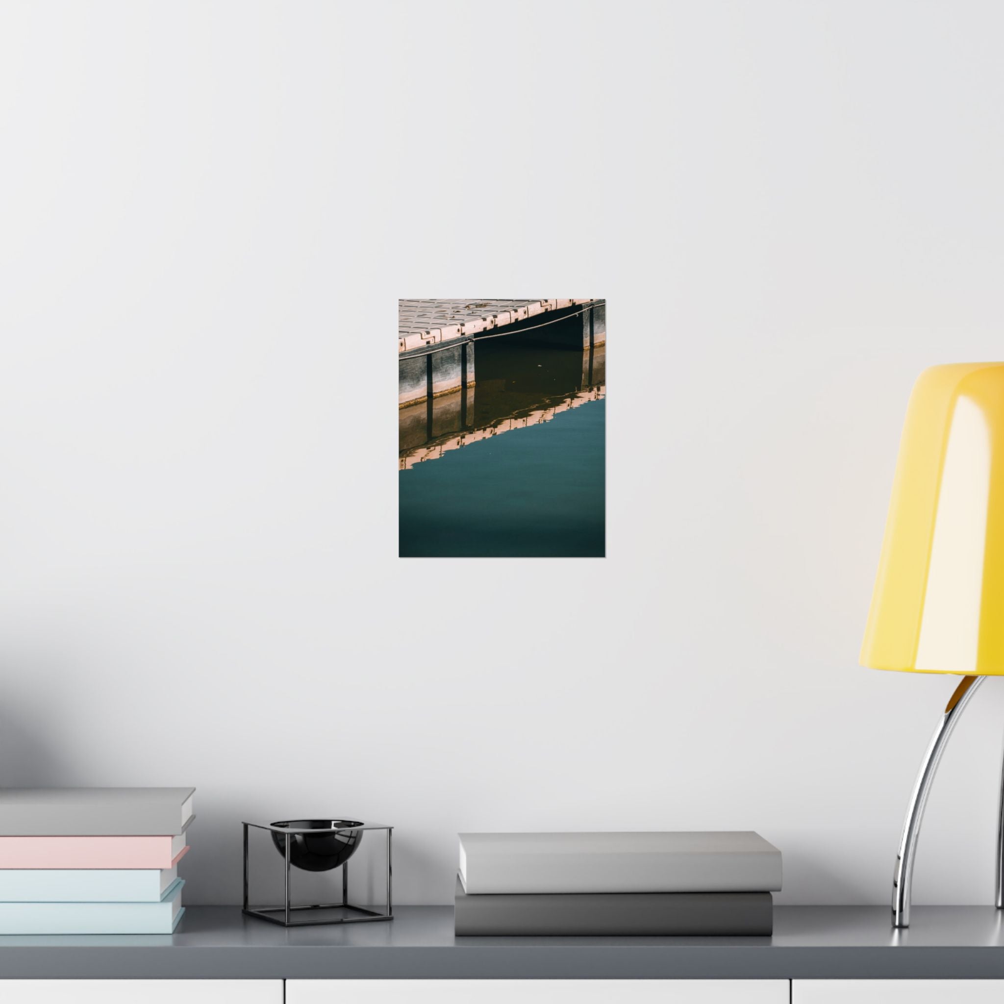 Matte Poster — Dock Reflection Minimalist Wall Art