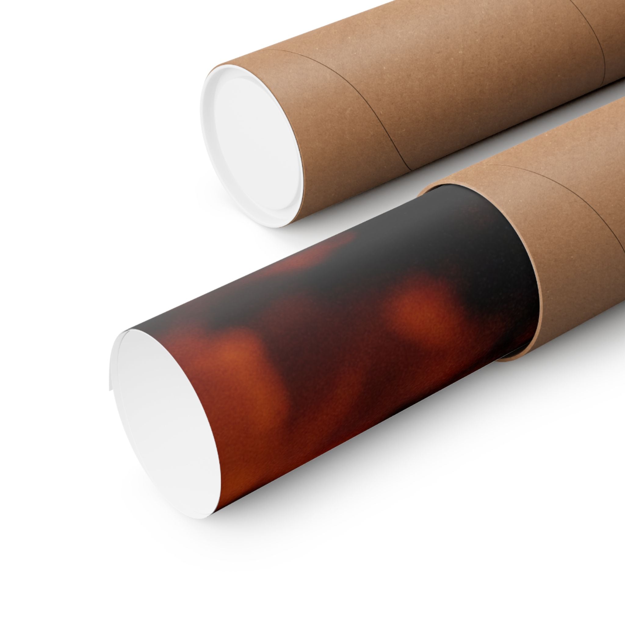Embers Close-Up Matte Poster — Fiery Abstract Wall Art