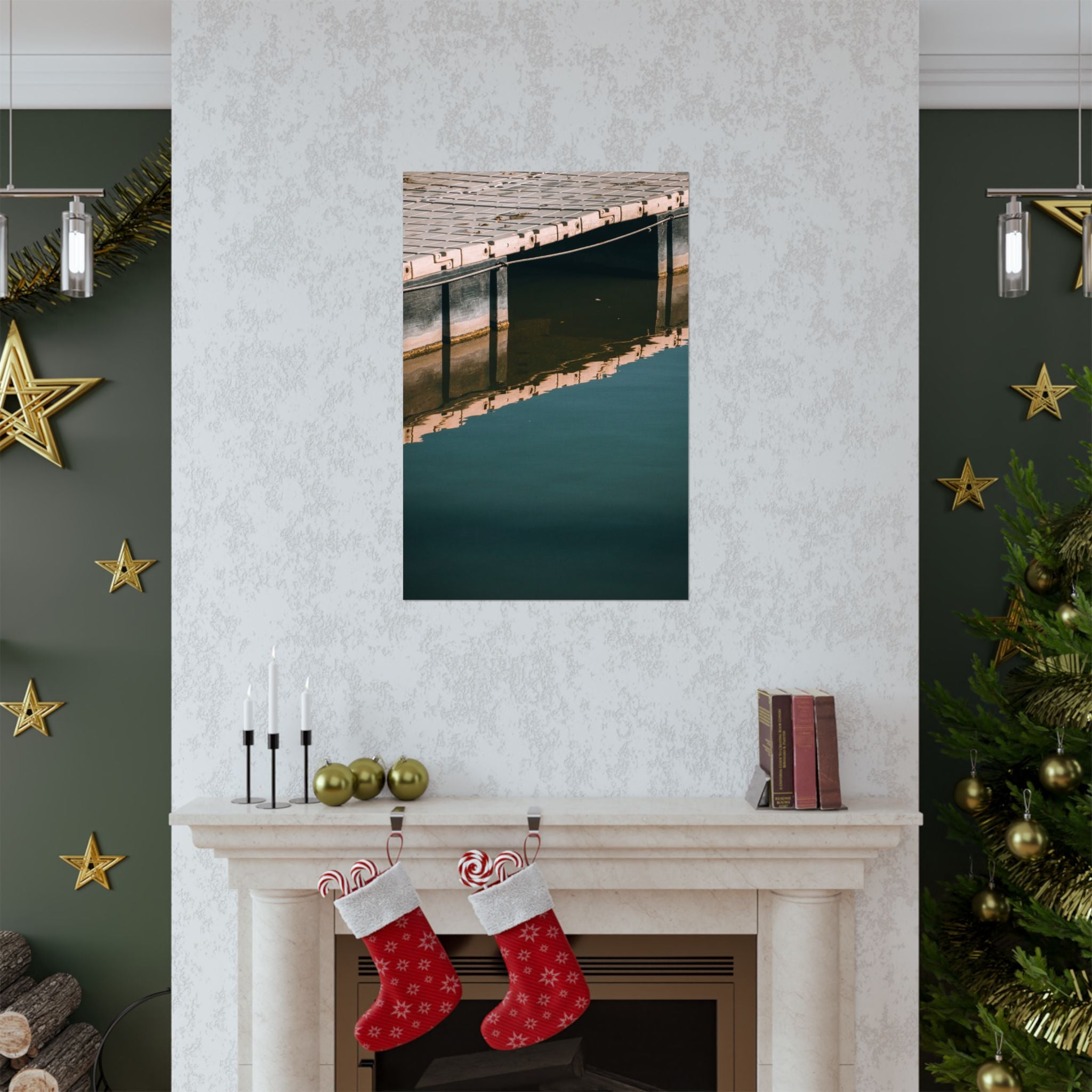 Matte Poster — Dock Reflection Minimalist Wall Art