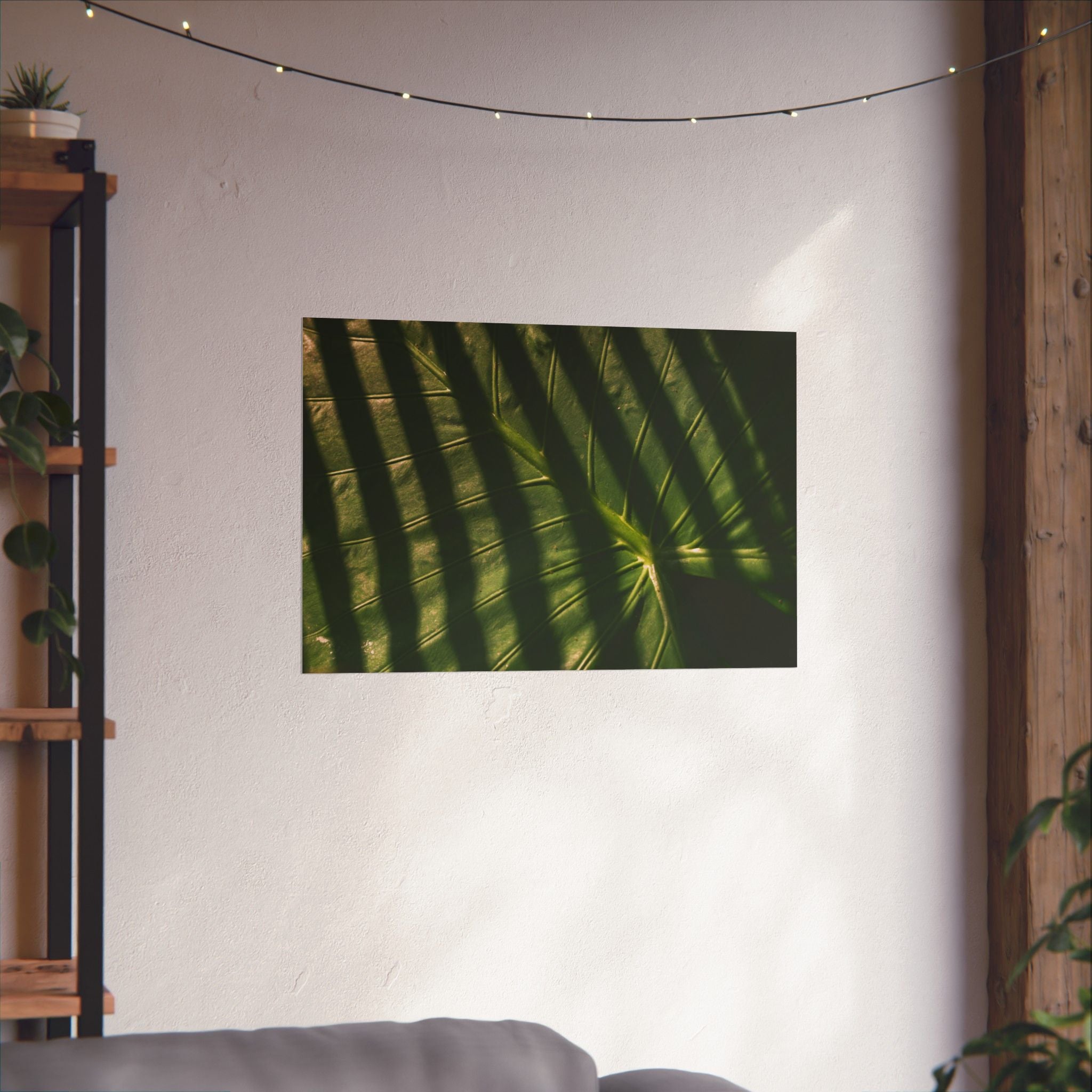 Elephant Ear Plant Matte Horizontal Poster — Cinematic Botanical Wall Art