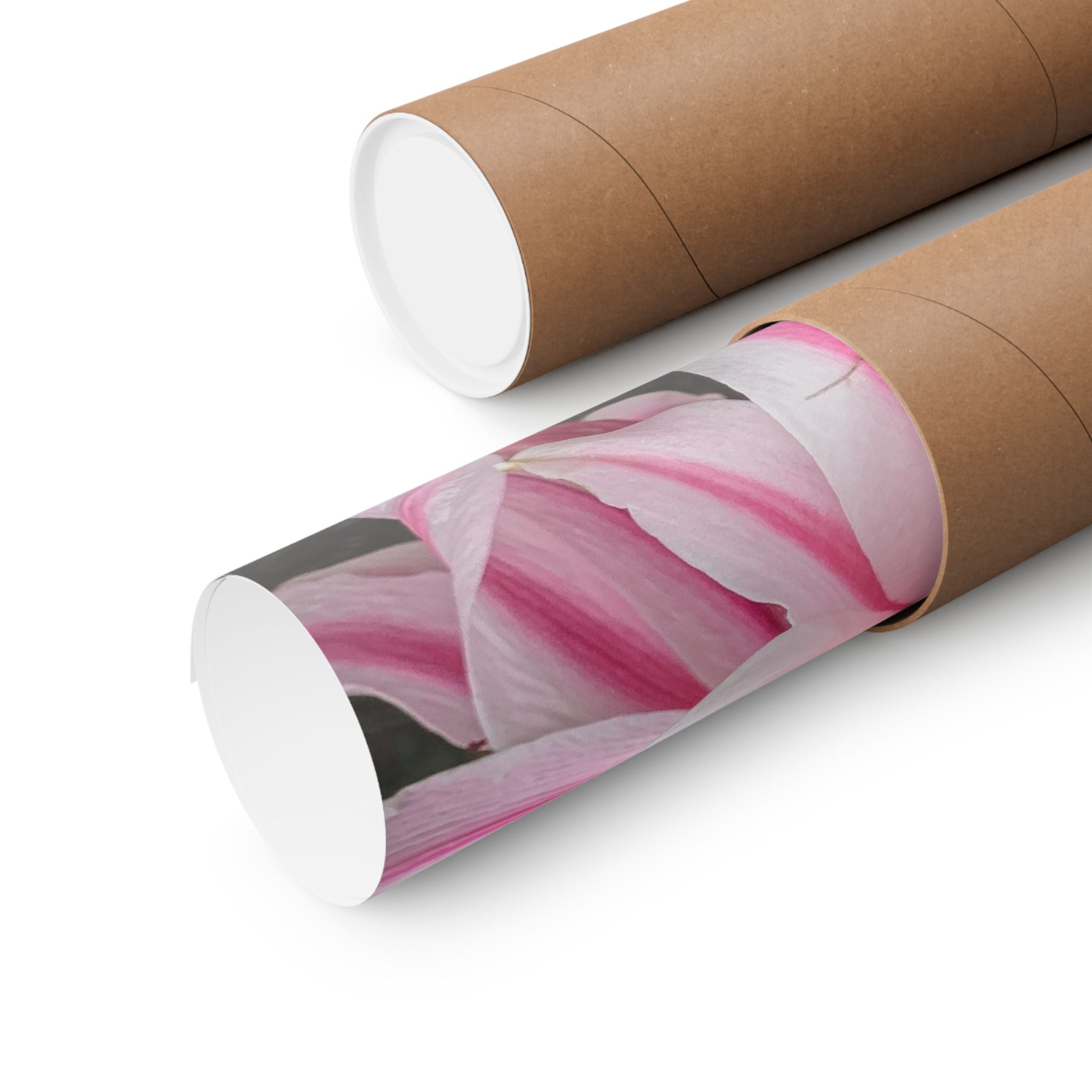 Pink Lily Botanical Matte Poster — Vertical Floral Wall Art