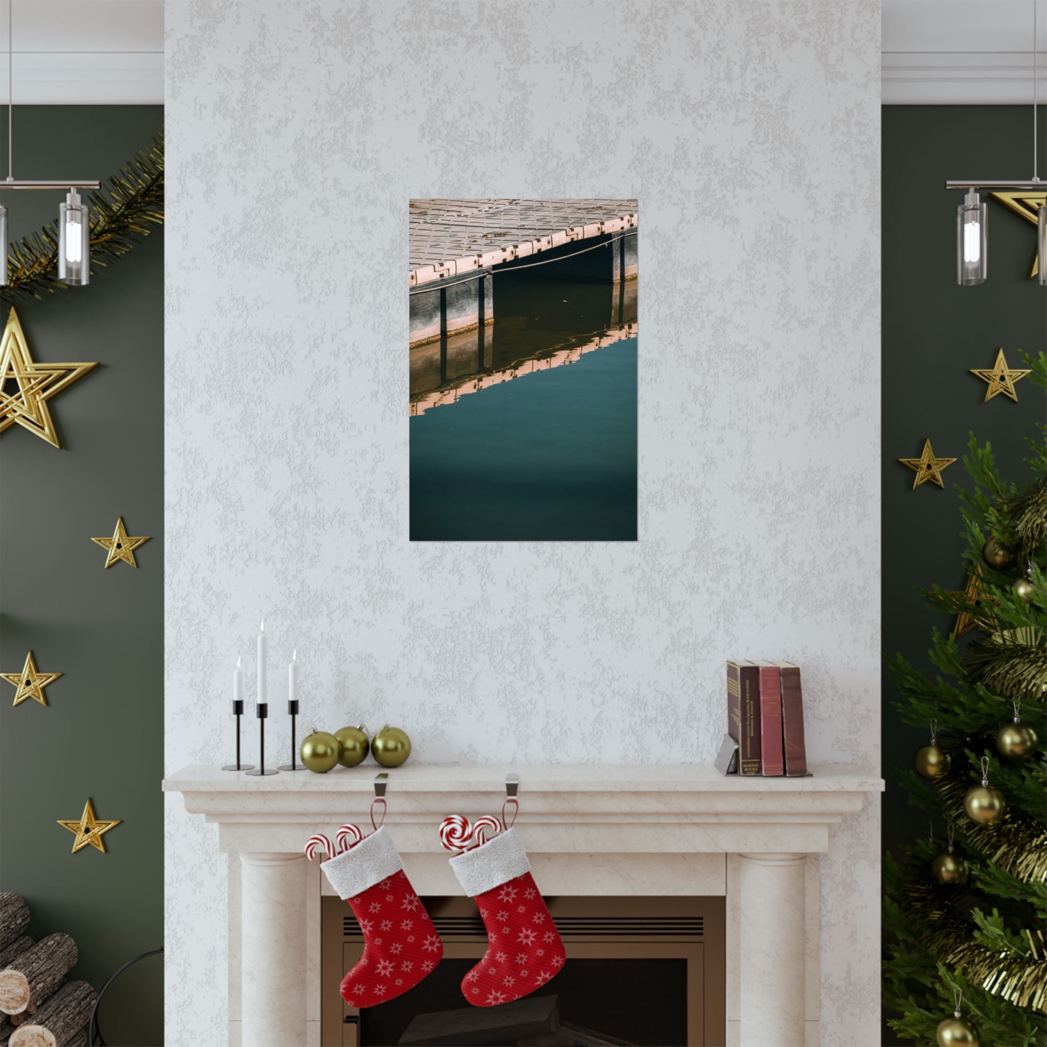 Matte Poster — Dock Reflection Minimalist Wall Art