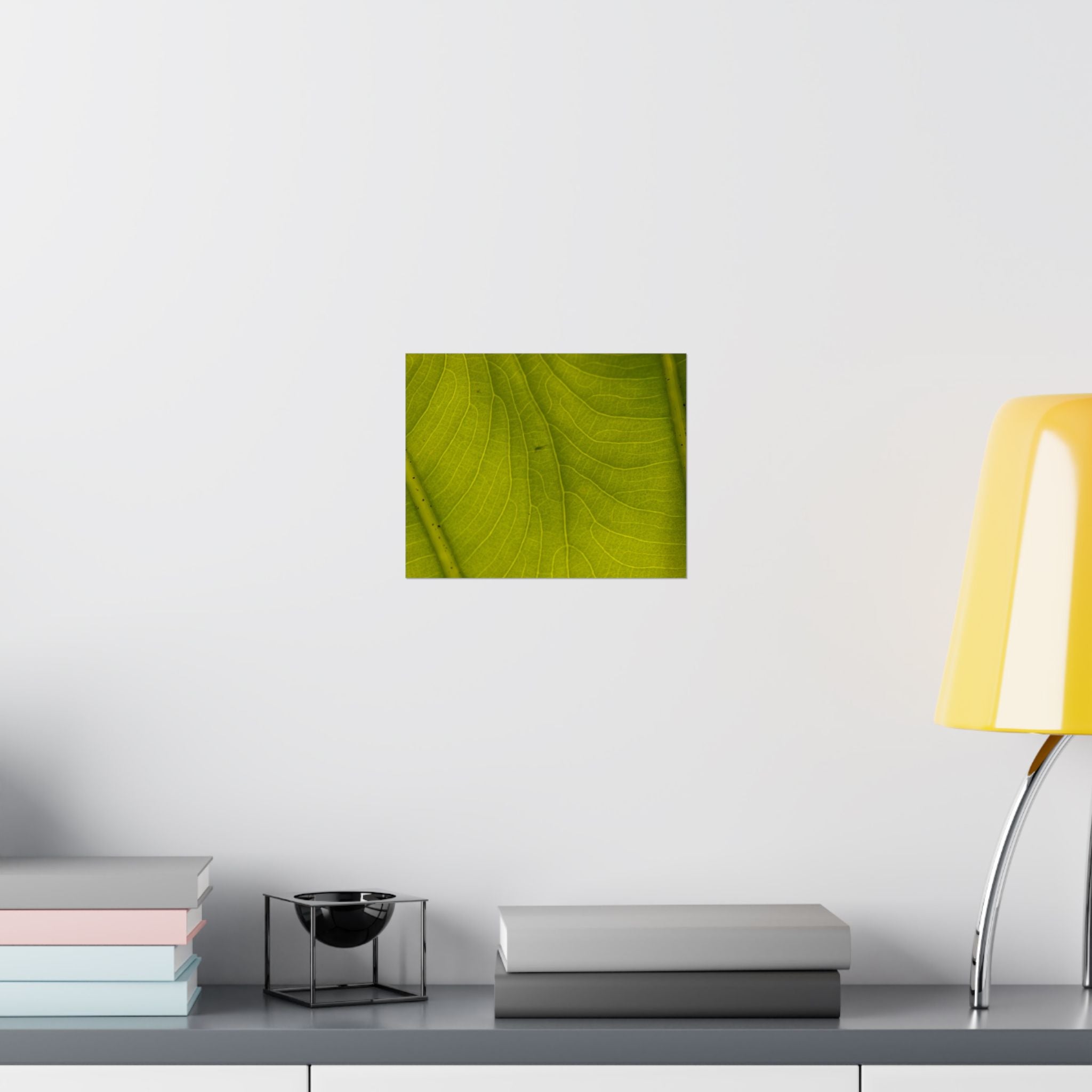 Botanical Leaf Close-Up Matte Poster — Green Nature Wall Art (Horizontal)