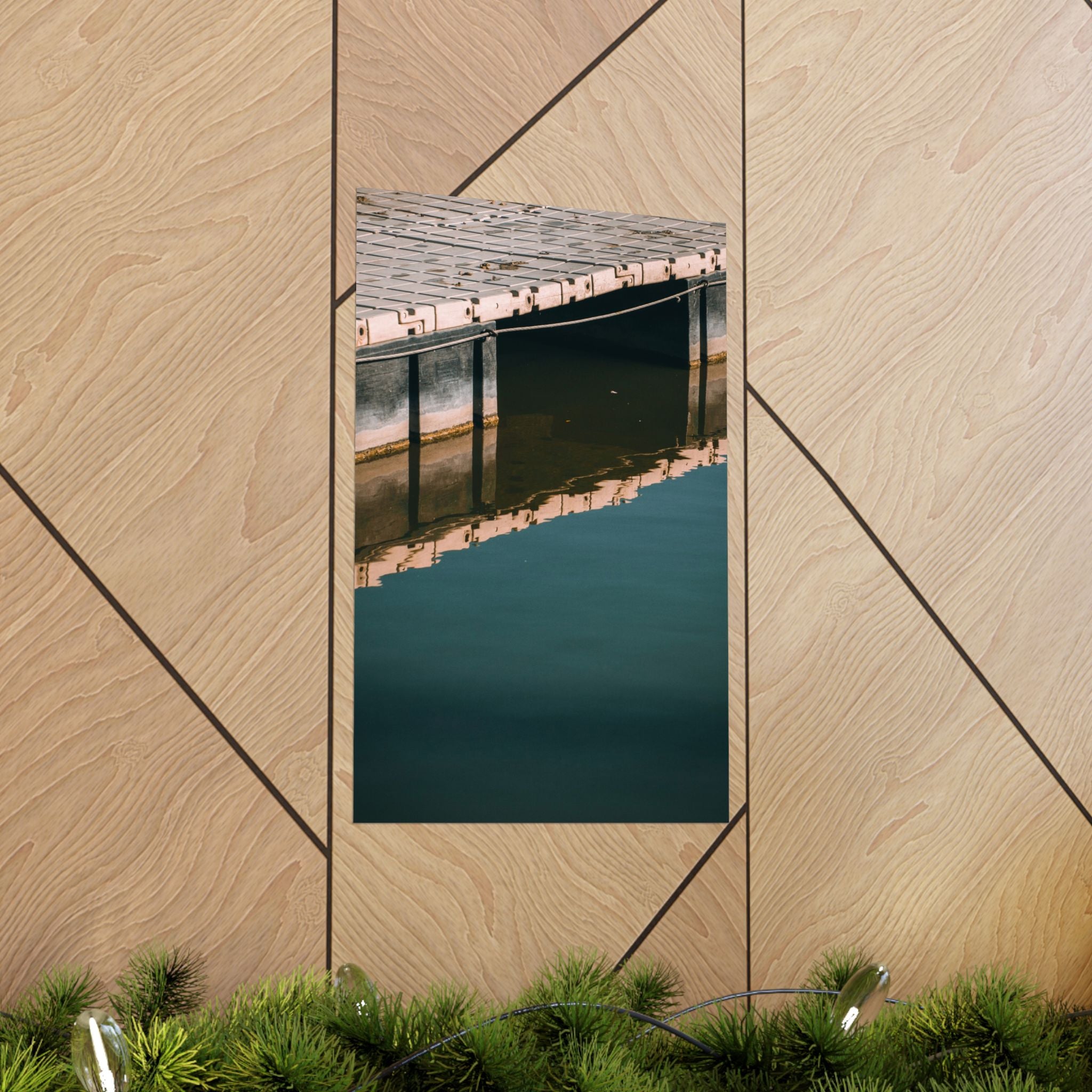 Matte Poster — Dock Reflection Minimalist Wall Art