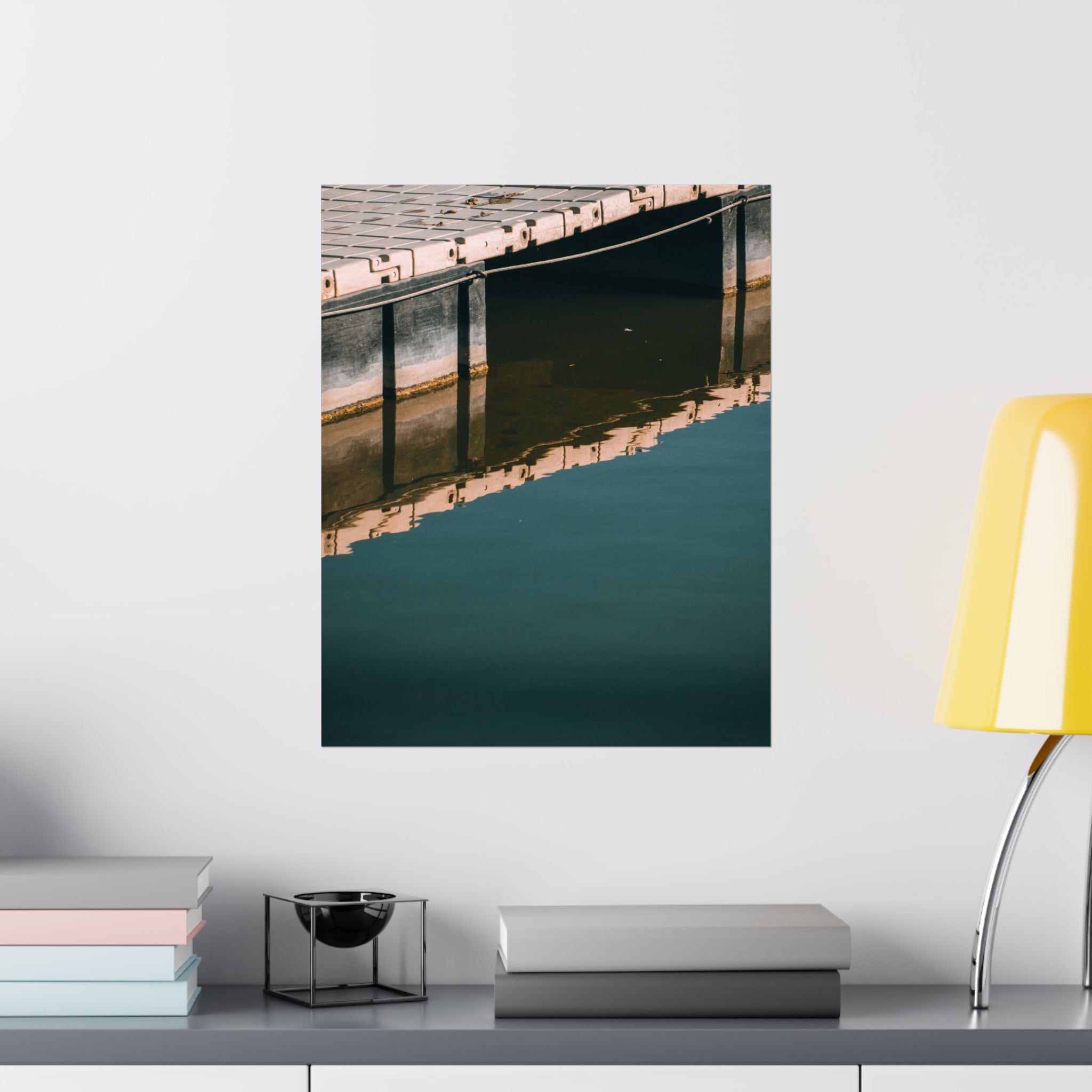 Matte Poster — Dock Reflection Minimalist Wall Art