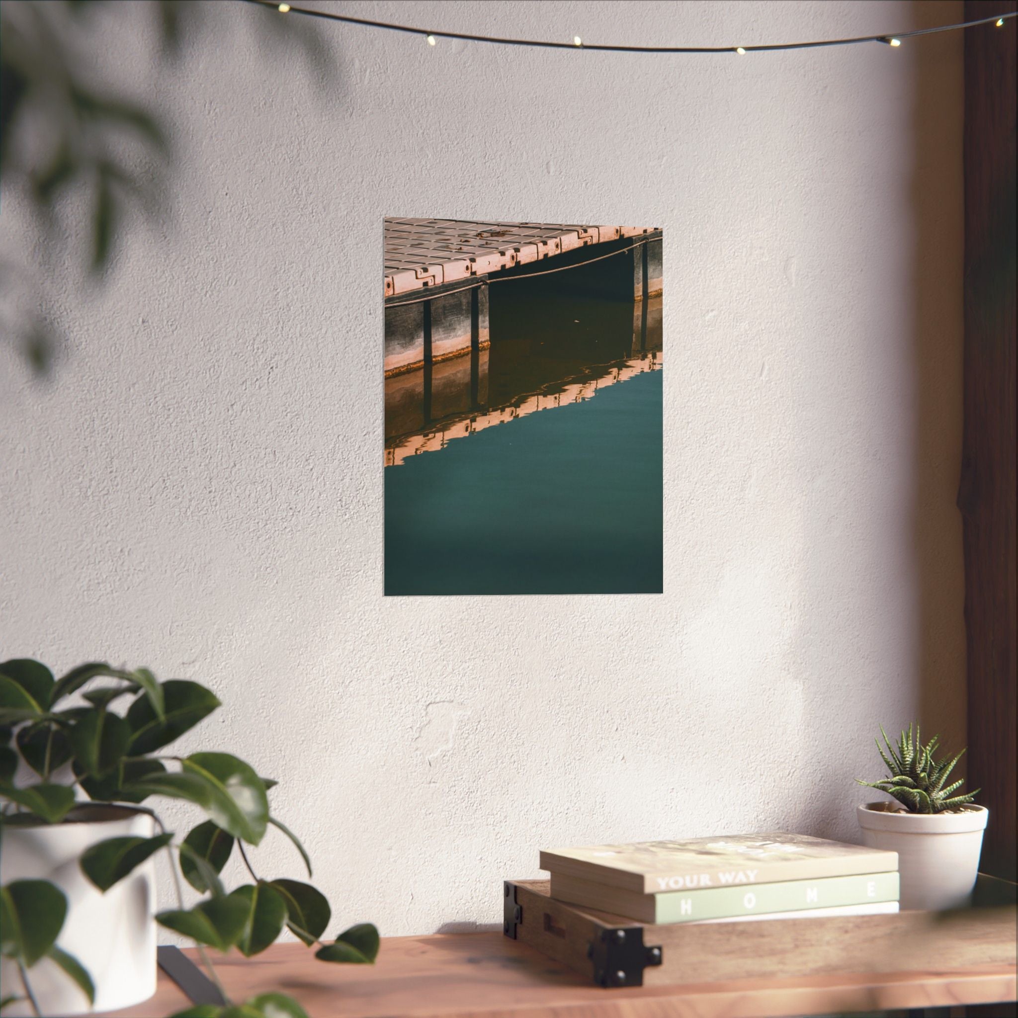 Matte Poster — Dock Reflection Minimalist Wall Art
