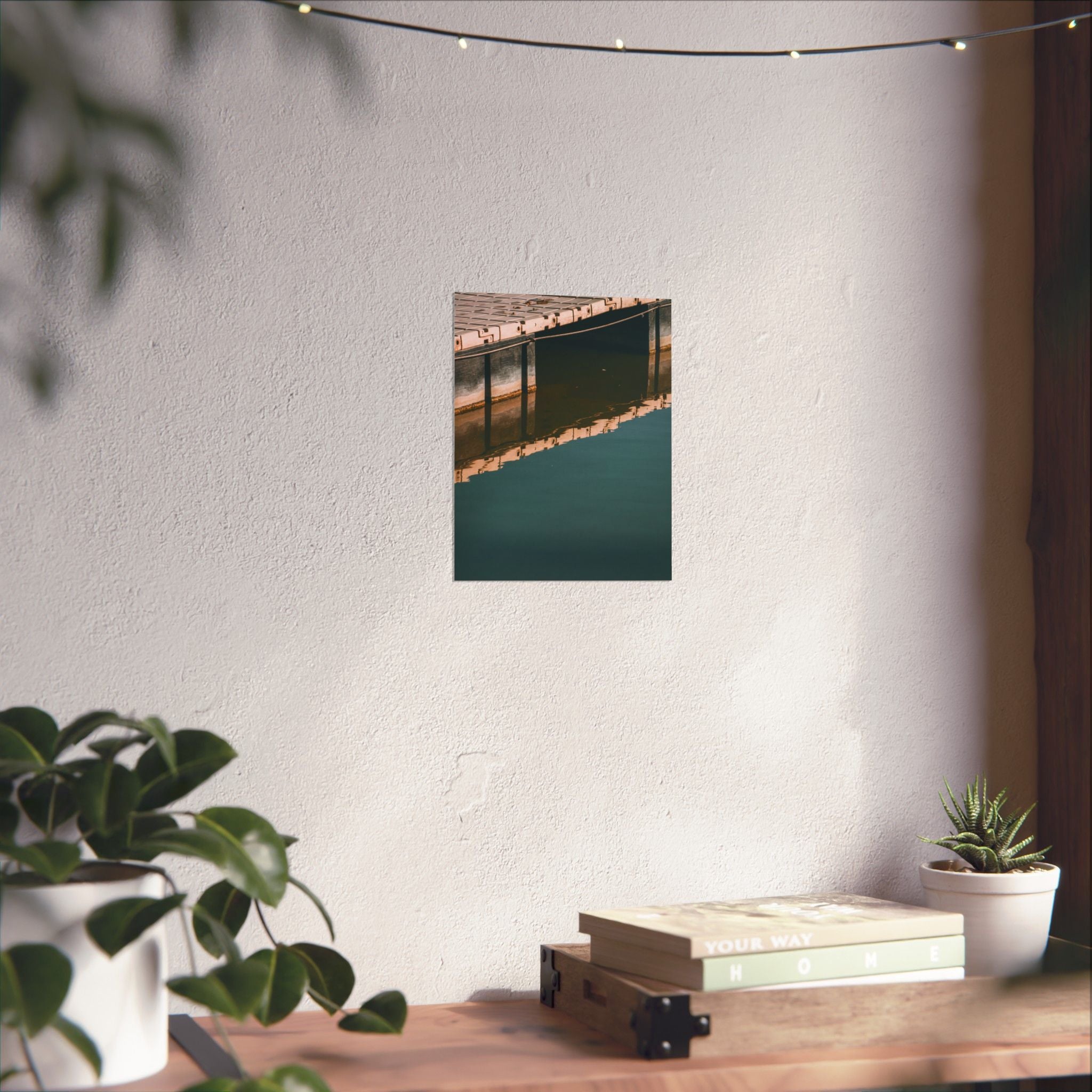 Matte Poster — Dock Reflection Minimalist Wall Art
