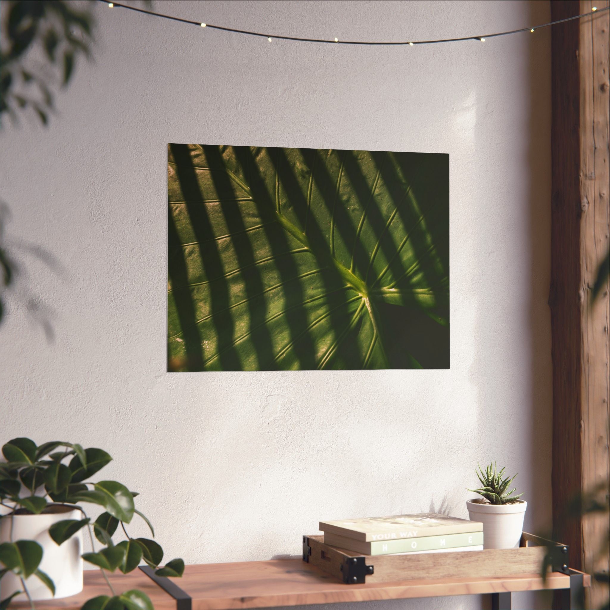 Elephant Ear Plant Matte Horizontal Poster — Cinematic Botanical Wall Art