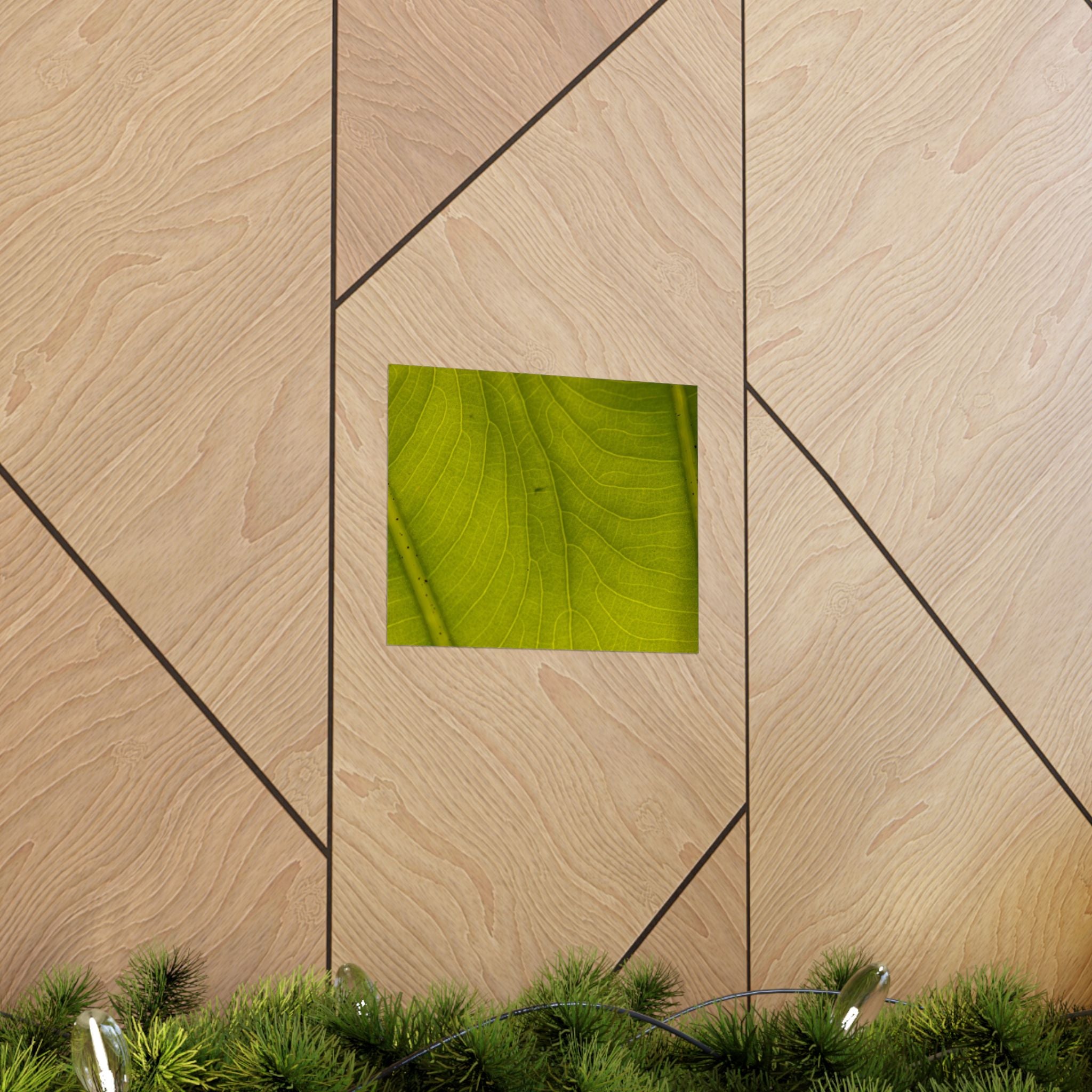Botanical Leaf Close-Up Matte Poster — Green Nature Wall Art (Horizontal)