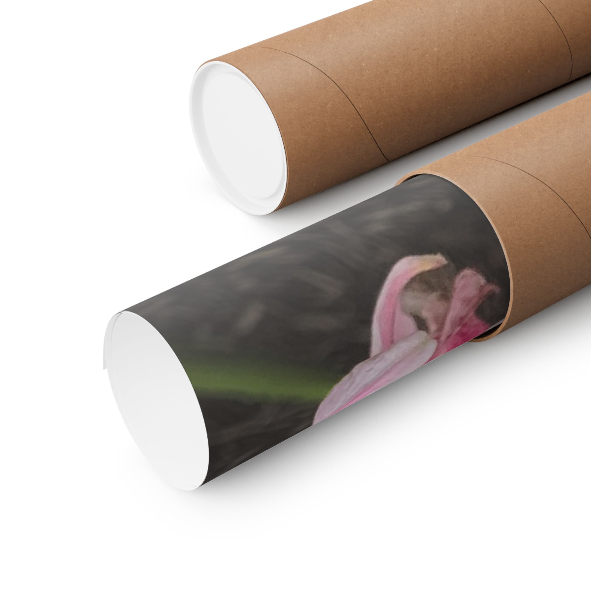 Pink Lily Botanical Matte Poster — Vertical Floral Wall Art