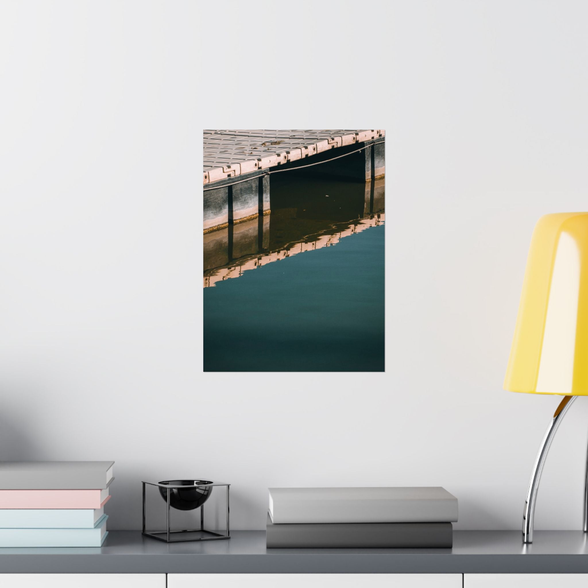 Matte Poster — Dock Reflection Minimalist Wall Art