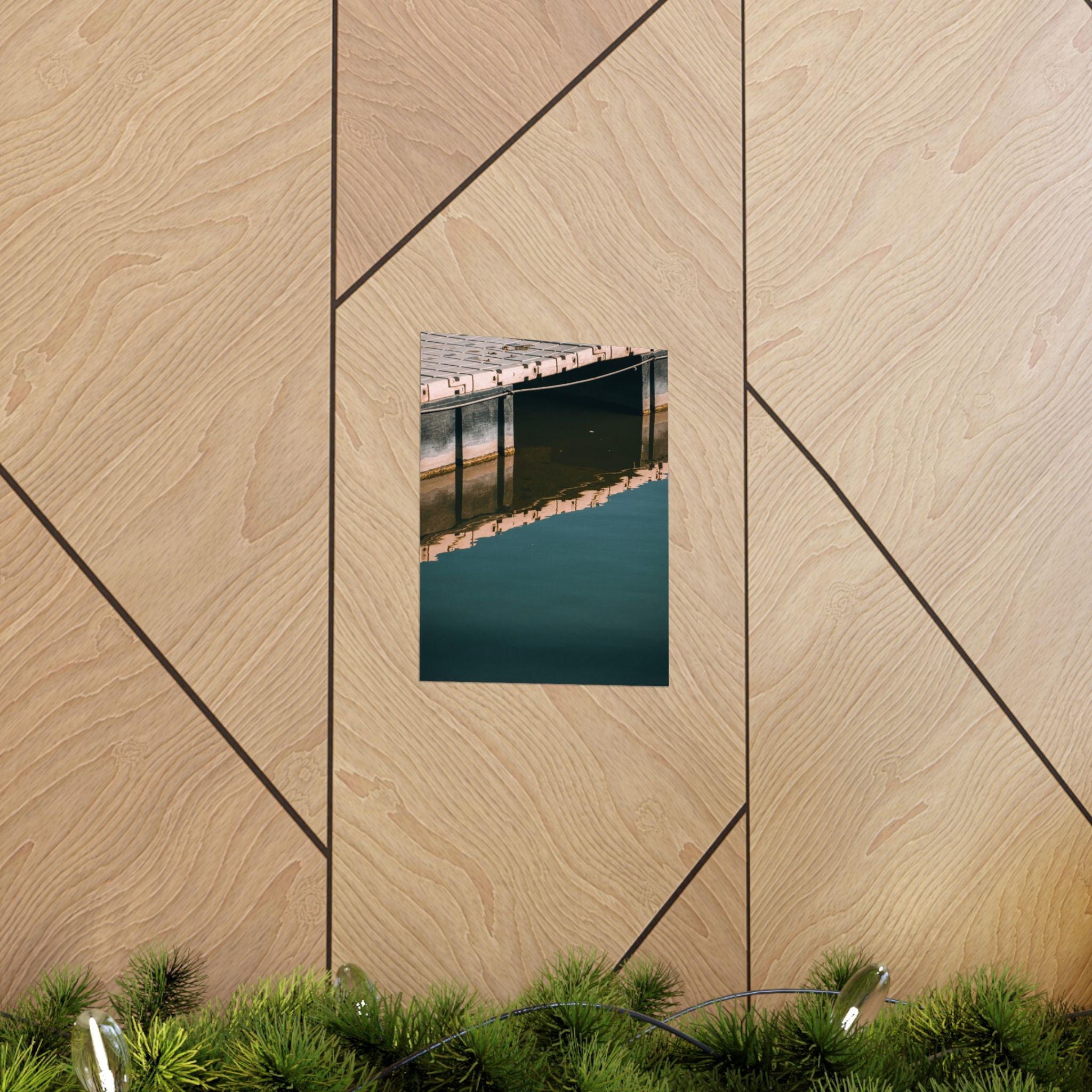 Matte Poster — Dock Reflection Minimalist Wall Art