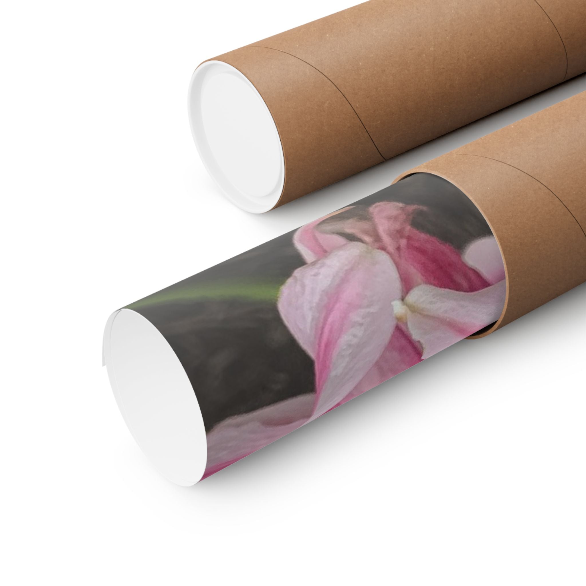 Pink Lily Botanical Matte Poster — Vertical Floral Wall Art