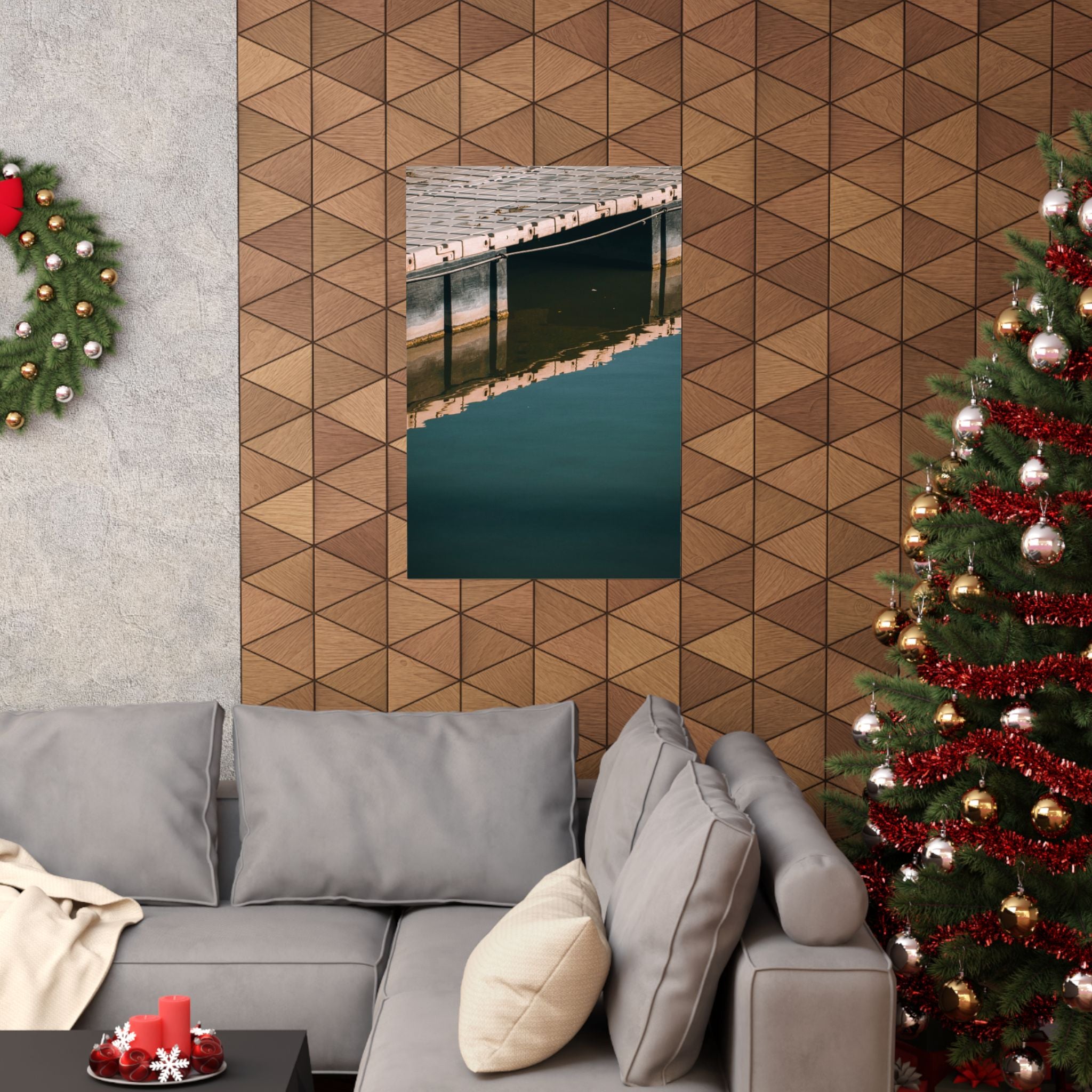 Matte Poster — Dock Reflection Minimalist Wall Art