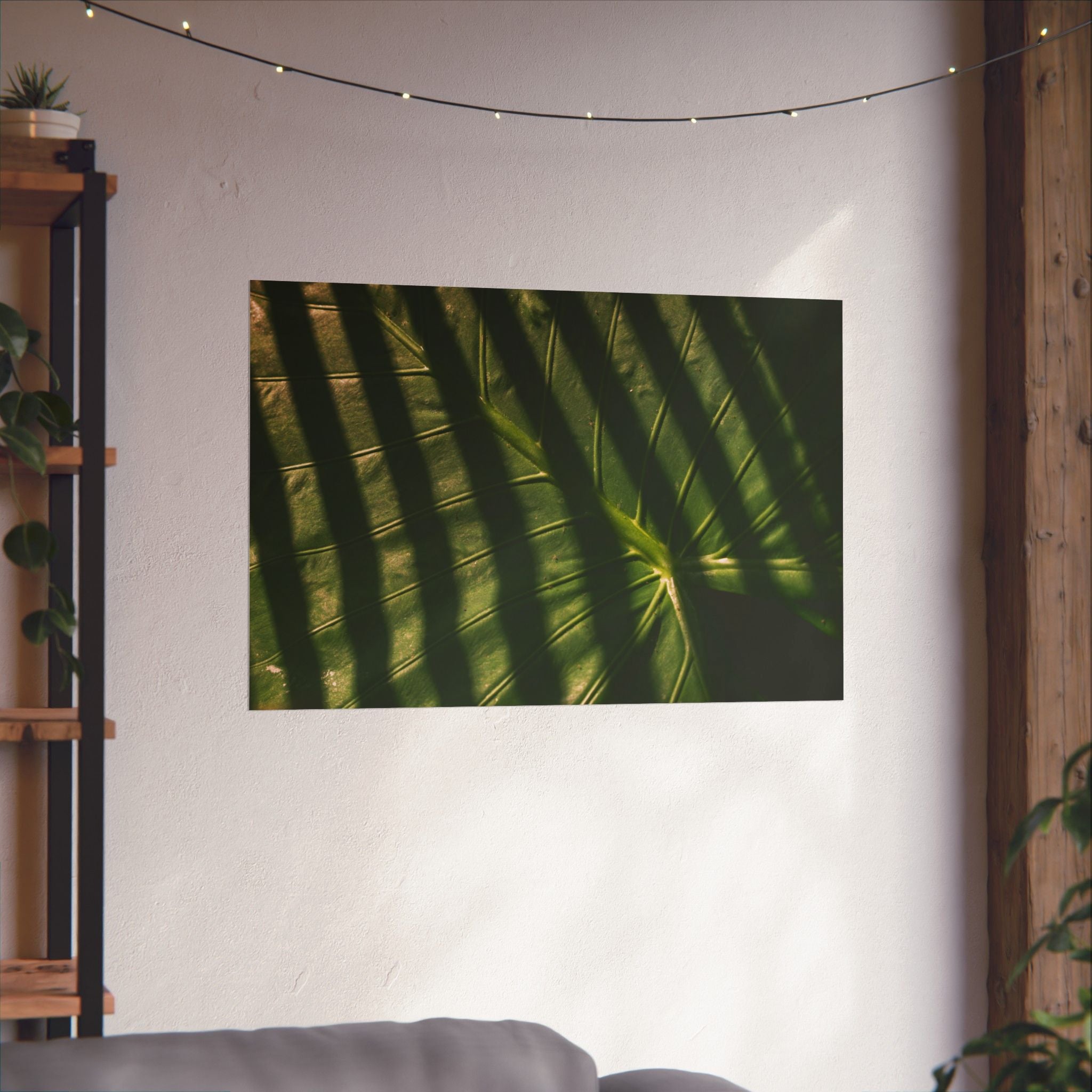 Elephant Ear Plant Matte Horizontal Poster — Cinematic Botanical Wall Art