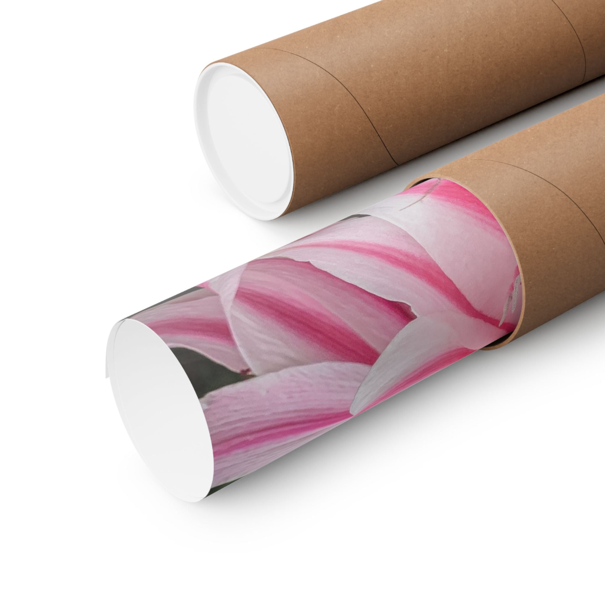 Pink Lily Botanical Matte Poster — Vertical Floral Wall Art