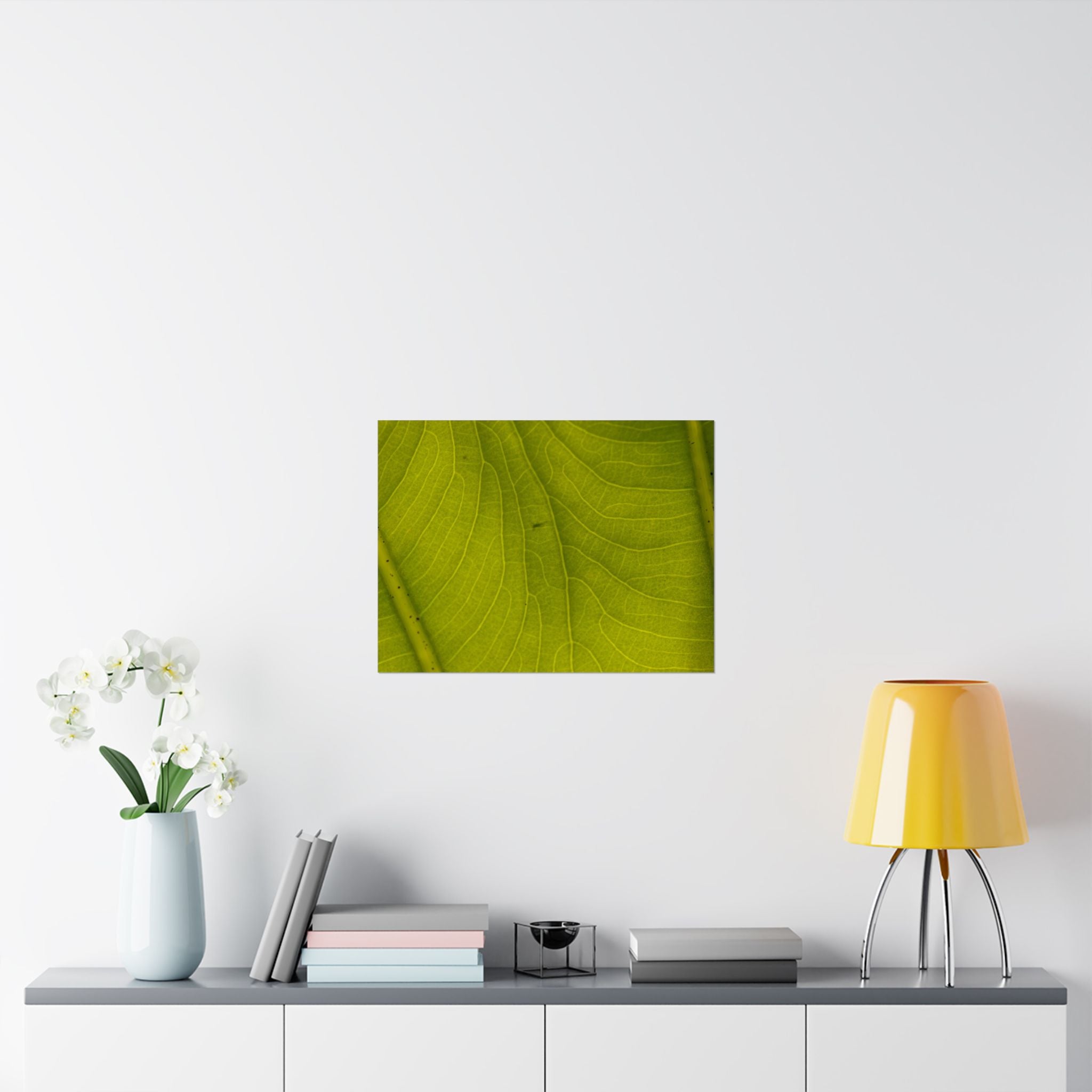 Botanical Leaf Close-Up Matte Poster — Green Nature Wall Art (Horizontal)