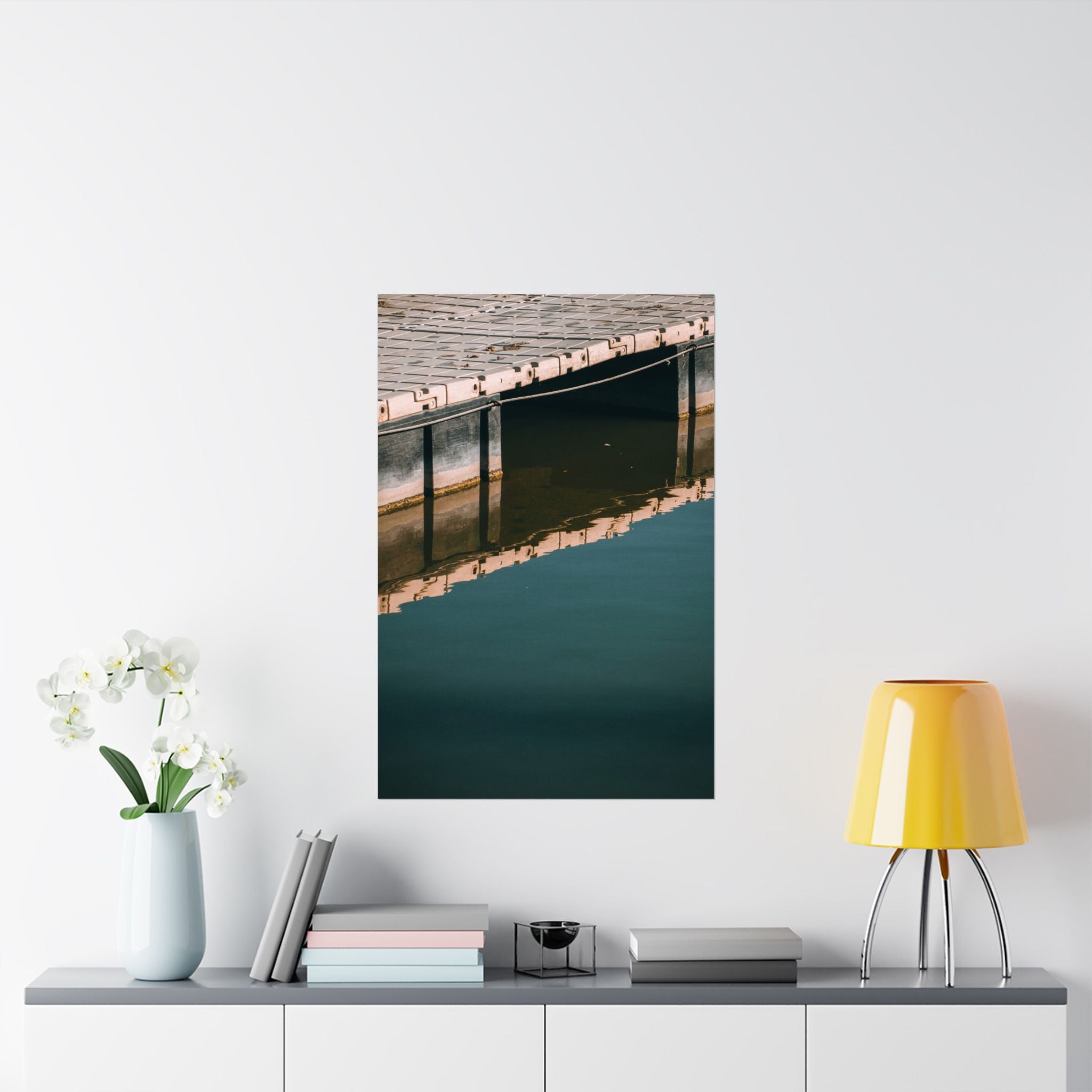 Matte Poster — Dock Reflection Minimalist Wall Art