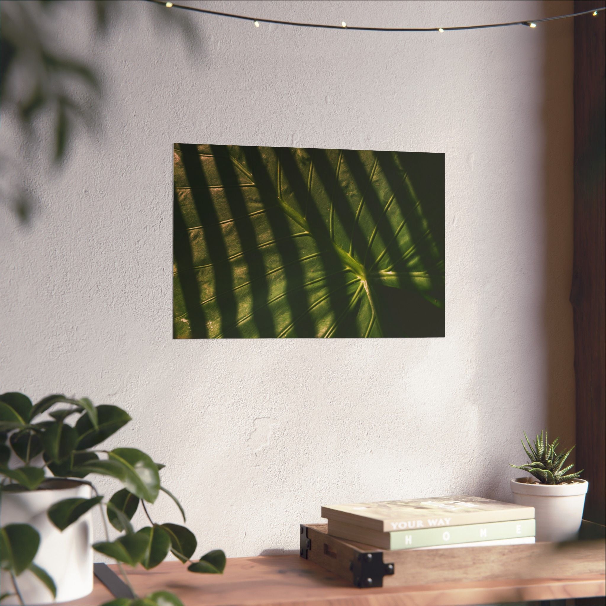 Elephant Ear Plant Matte Horizontal Poster — Cinematic Botanical Wall Art
