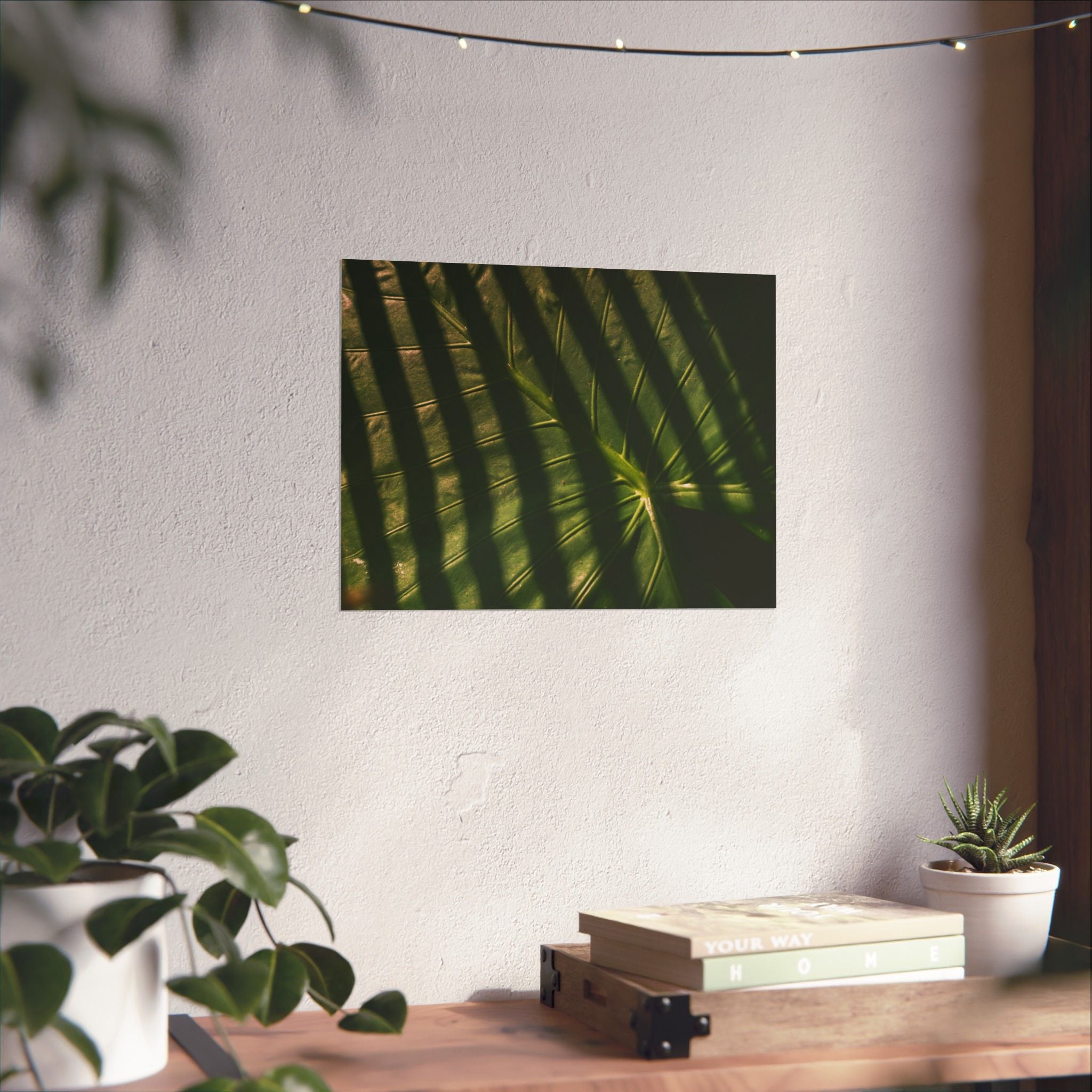 Elephant Ear Plant Matte Horizontal Poster — Cinematic Botanical Wall Art