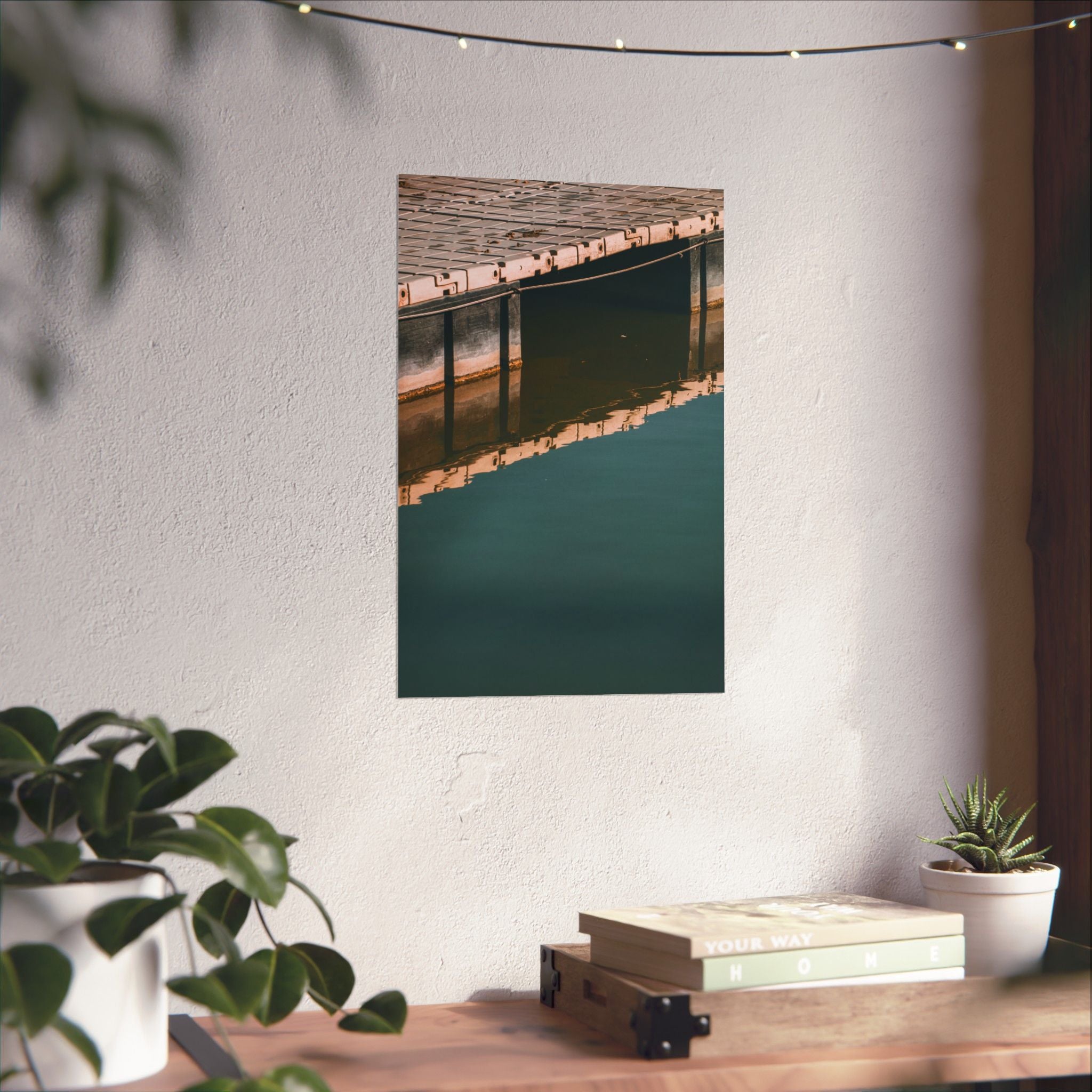 Matte Poster — Dock Reflection Minimalist Wall Art