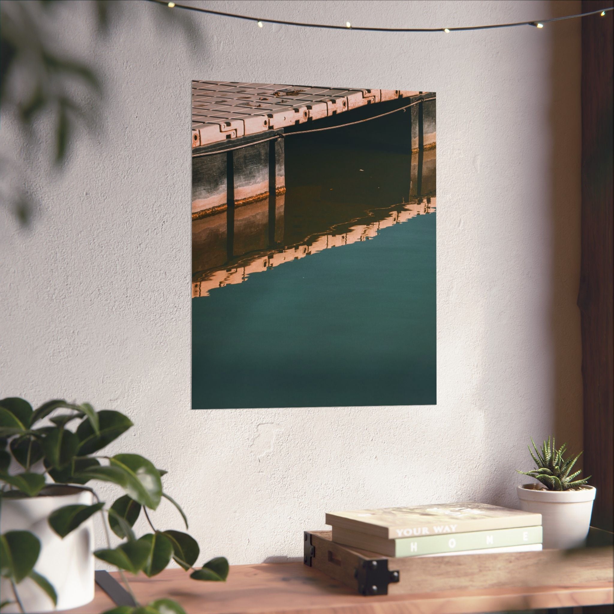 Matte Poster — Dock Reflection Minimalist Wall Art