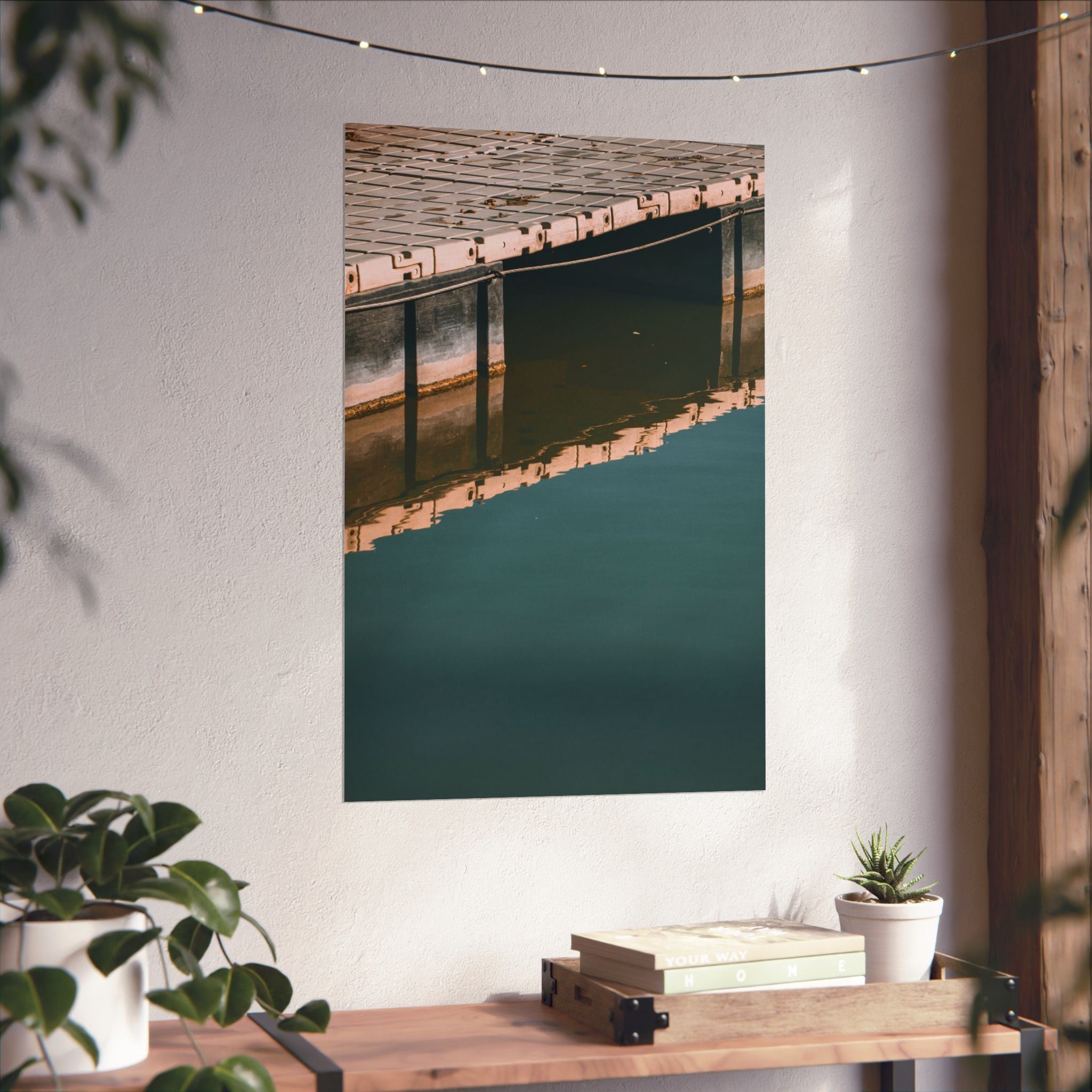 Matte Poster — Dock Reflection Minimalist Wall Art