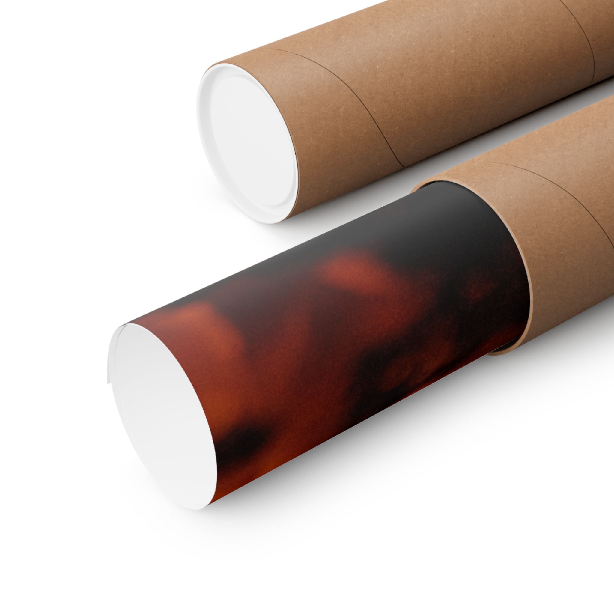 Embers Close-Up Matte Poster — Fiery Abstract Wall Art