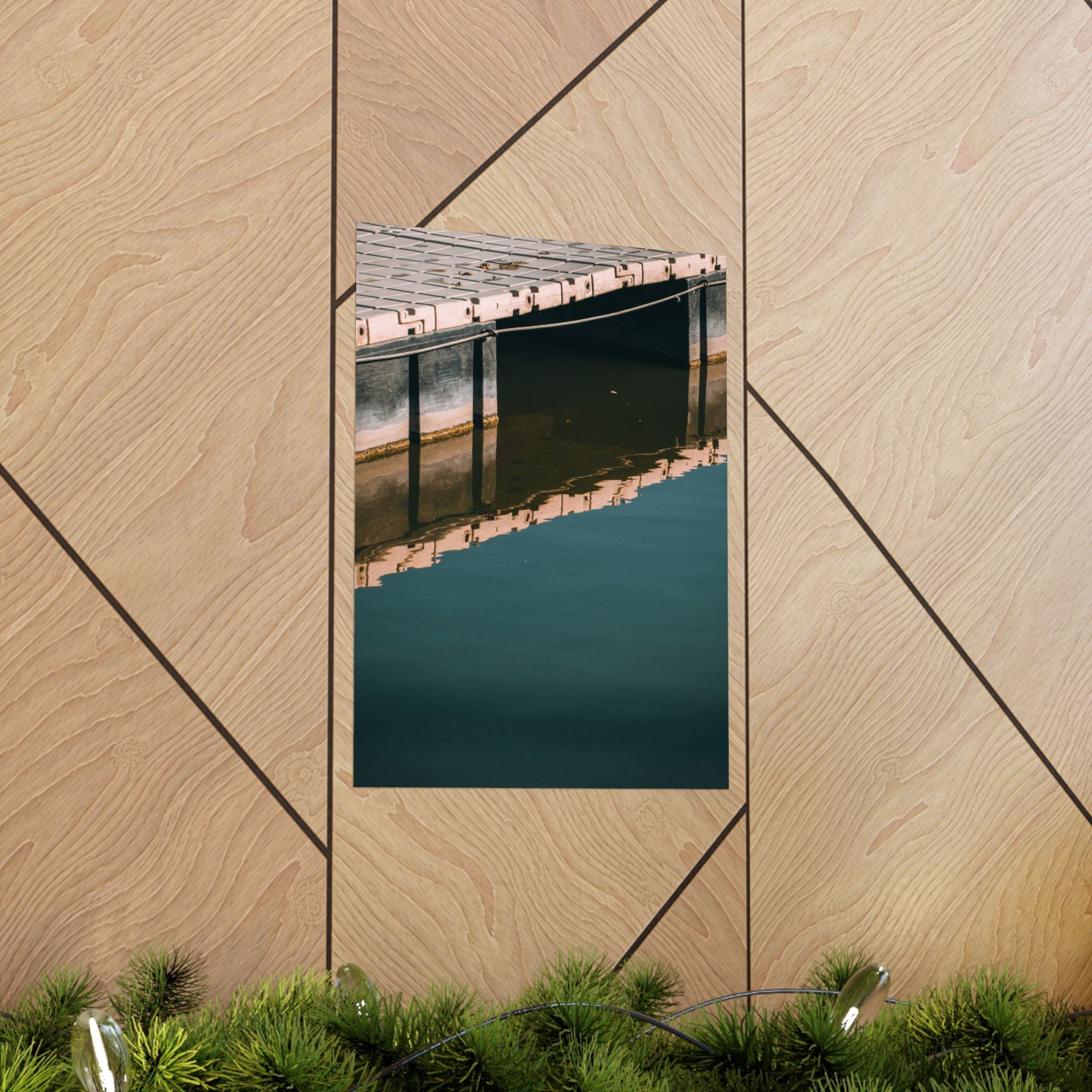 Matte Poster — Dock Reflection Minimalist Wall Art