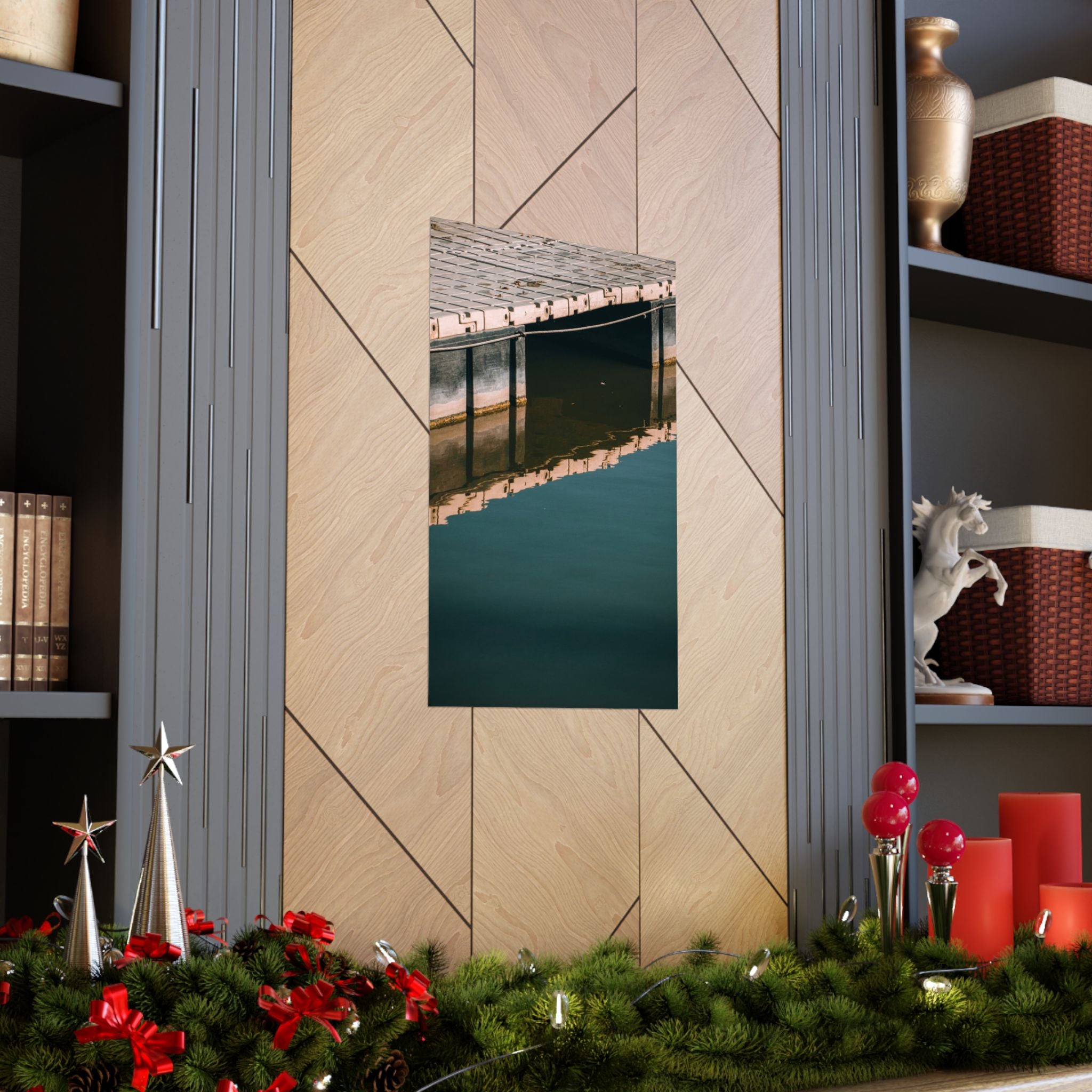 Matte Poster — Dock Reflection Minimalist Wall Art