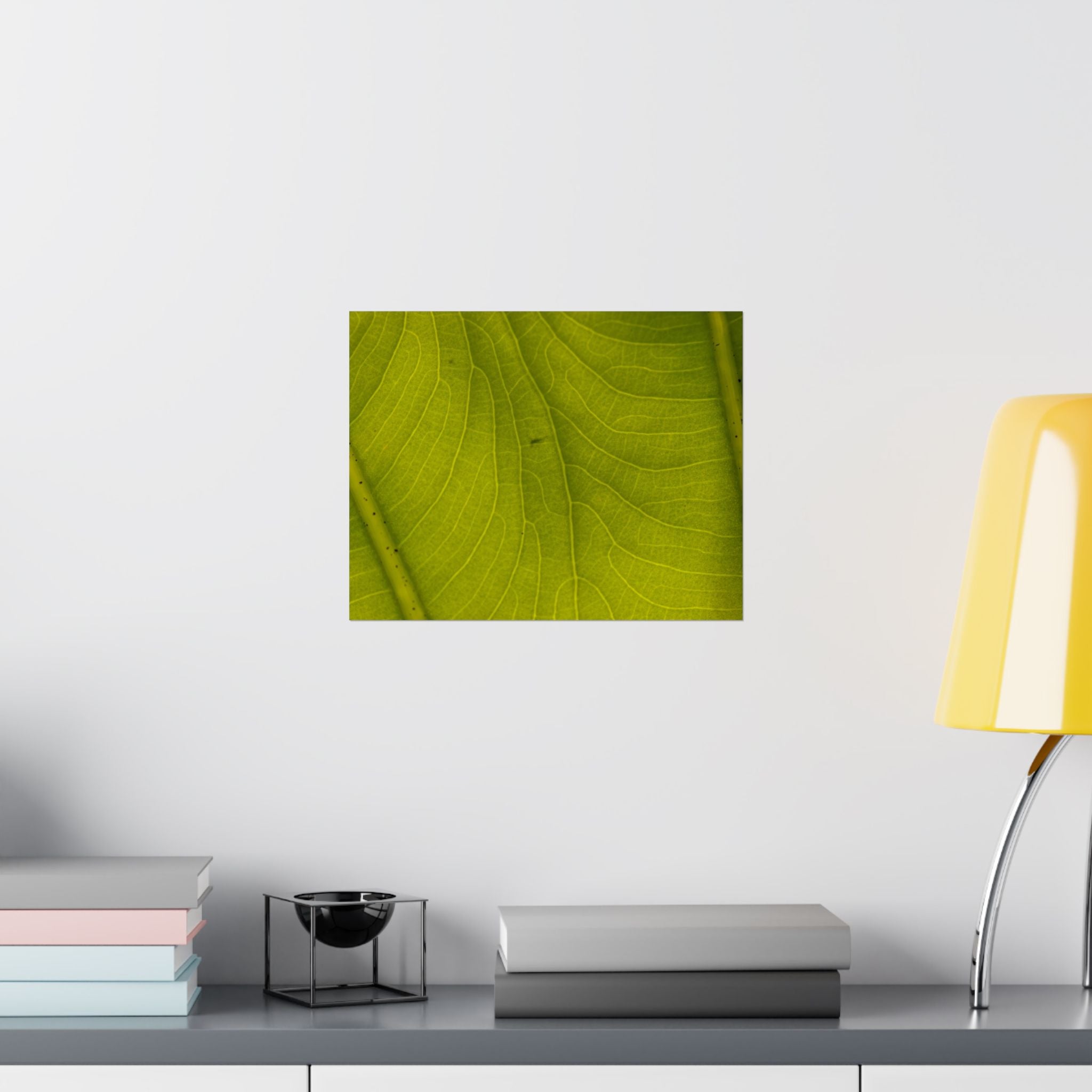 Botanical Leaf Close-Up Matte Poster — Green Nature Wall Art (Horizontal)