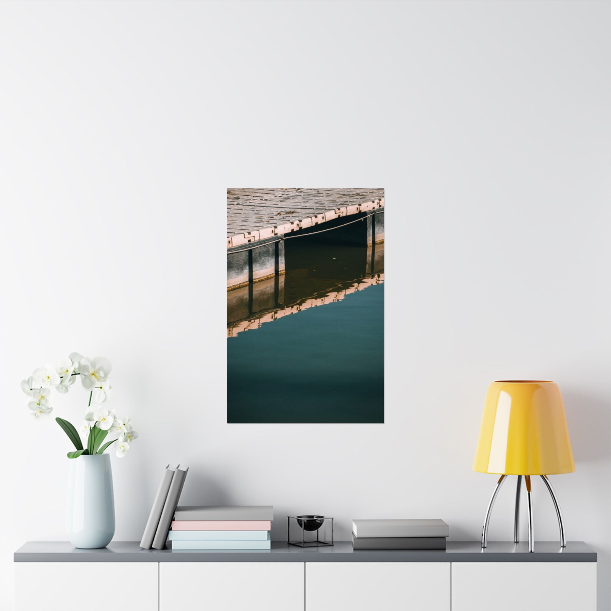 Matte Poster — Dock Reflection Minimalist Wall Art