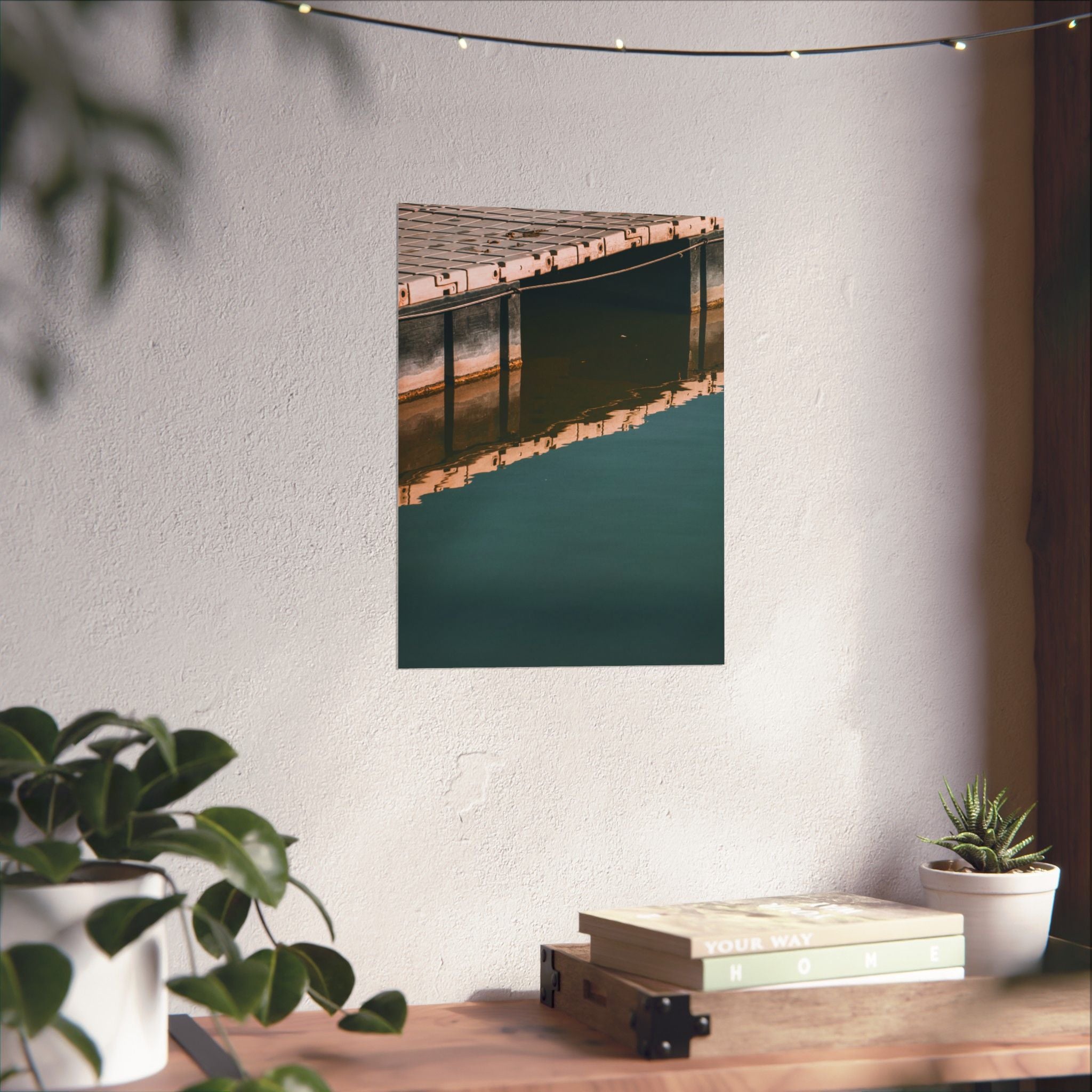 Matte Poster — Dock Reflection Minimalist Wall Art