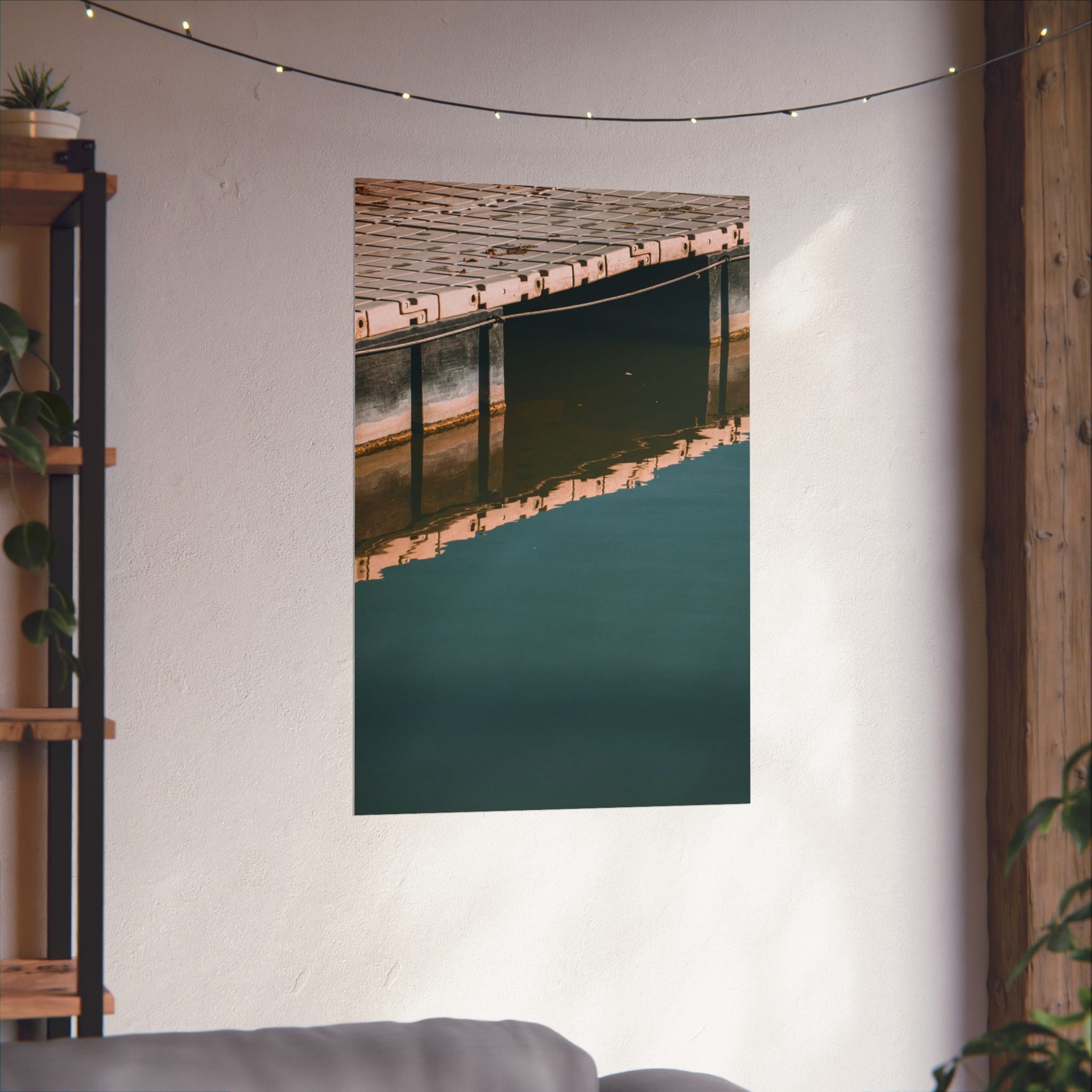 Matte Poster — Dock Reflection Minimalist Wall Art