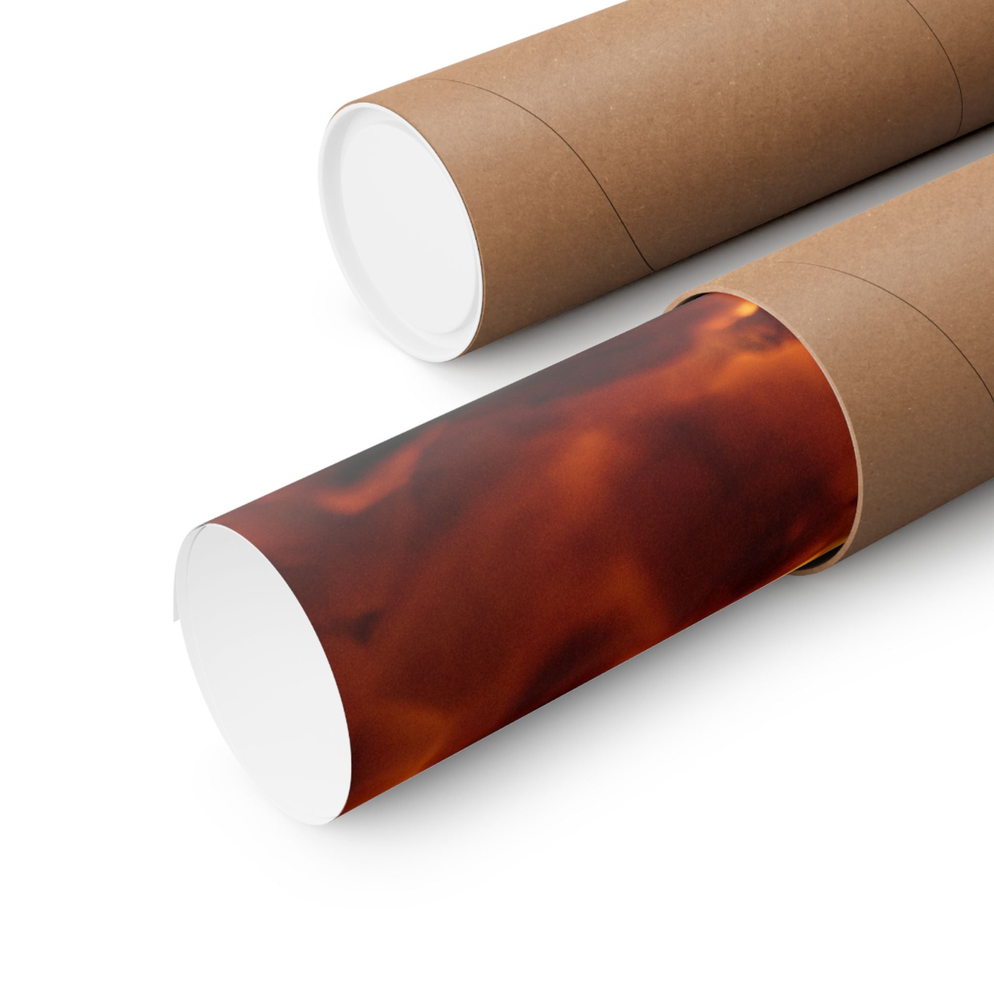Embers Close-Up Matte Poster — Fiery Abstract Wall Art