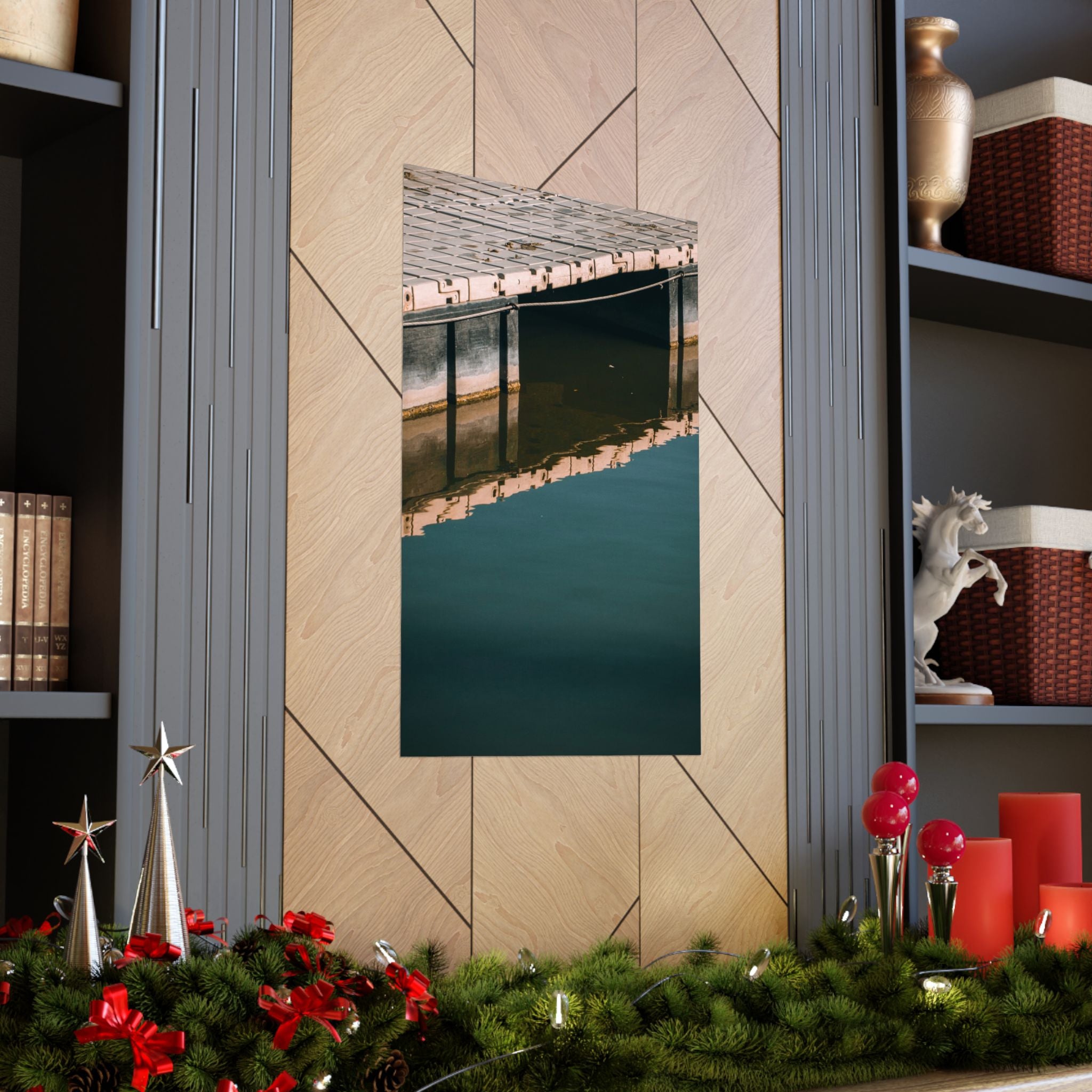Matte Poster — Dock Reflection Minimalist Wall Art