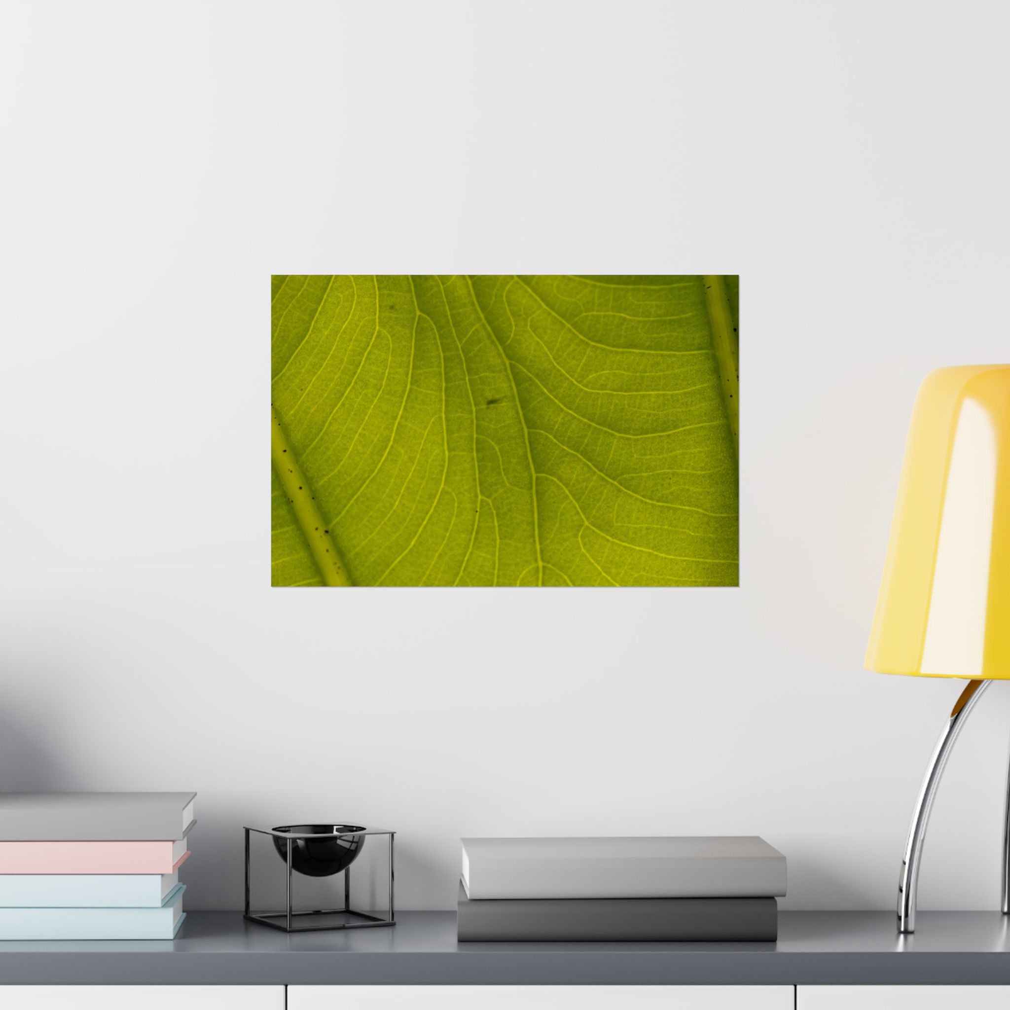 Botanical Leaf Close-Up Matte Poster — Green Nature Wall Art (Horizontal)