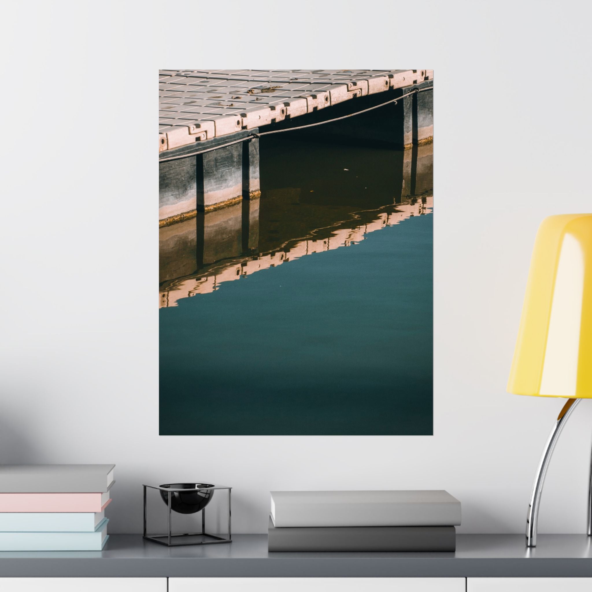 Matte Poster — Dock Reflection Minimalist Wall Art
