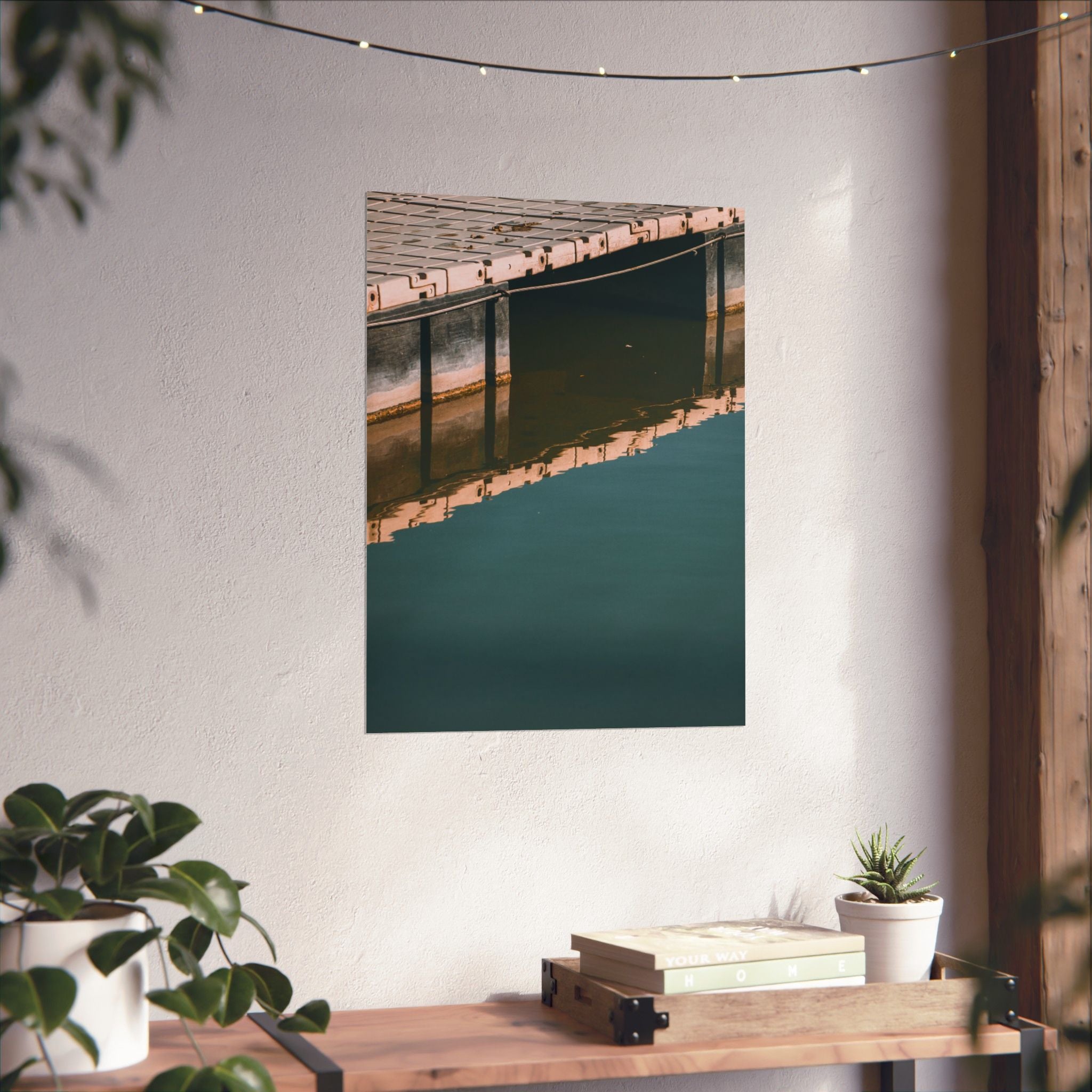 Matte Poster — Dock Reflection Minimalist Wall Art